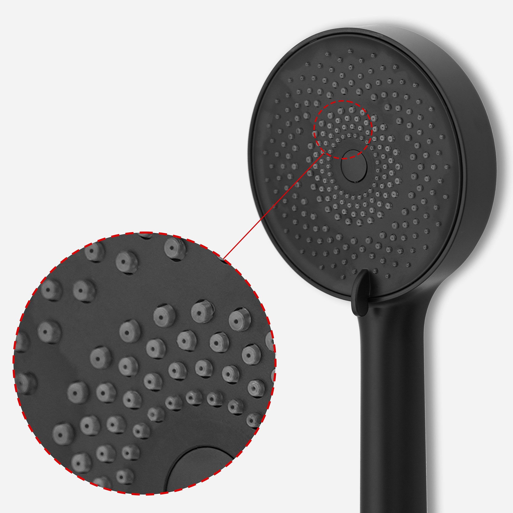 Euroshowers GmbH Stangenbrause-Set Brausestangen-Set EuroFlux Schwarz 75 cm 3 Strahlarten, Höhe 25.9 cm, 3 Strahlart(en)