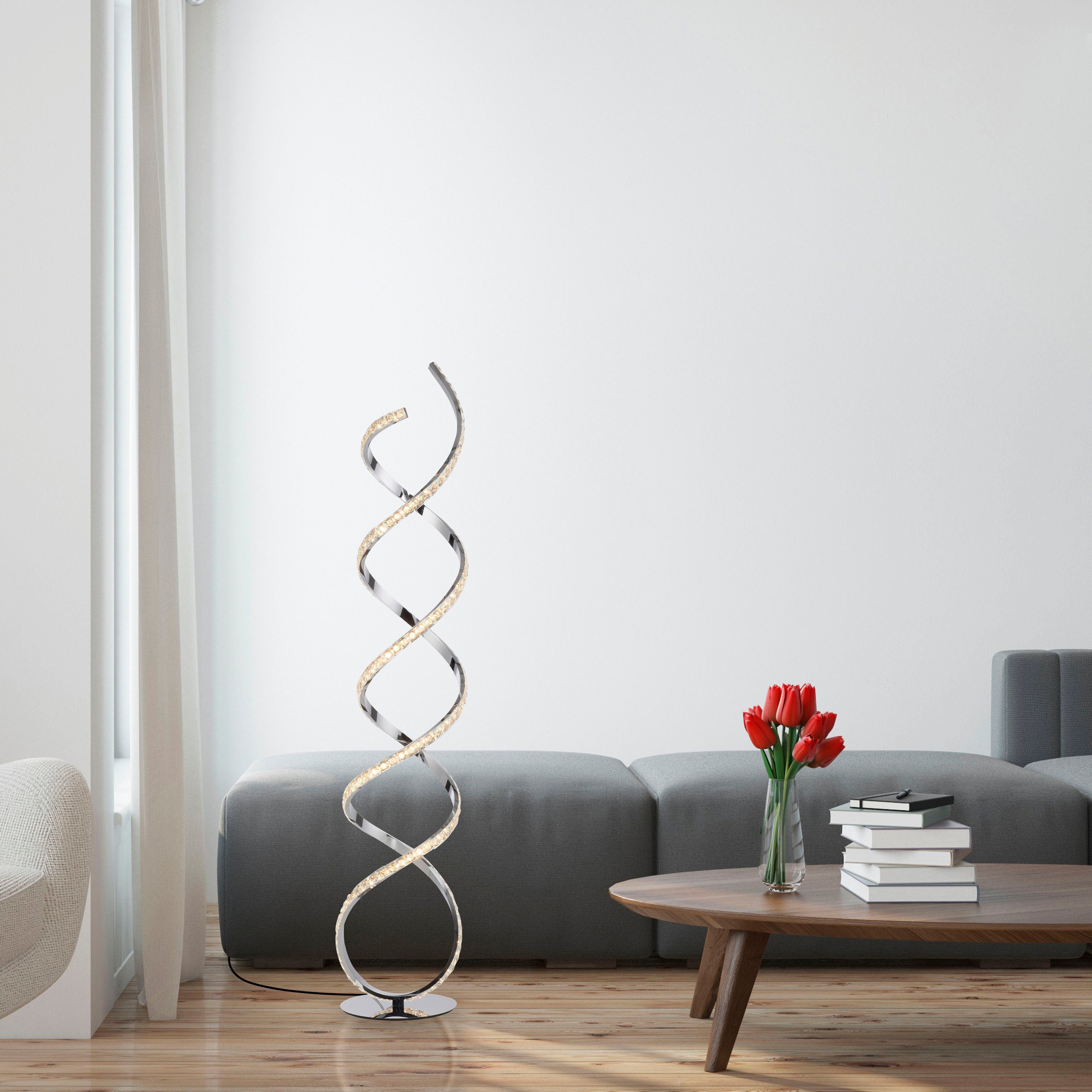 Paul Neuhaus Stehlampe KIRIBI, LED fest integriert, Warmweiß