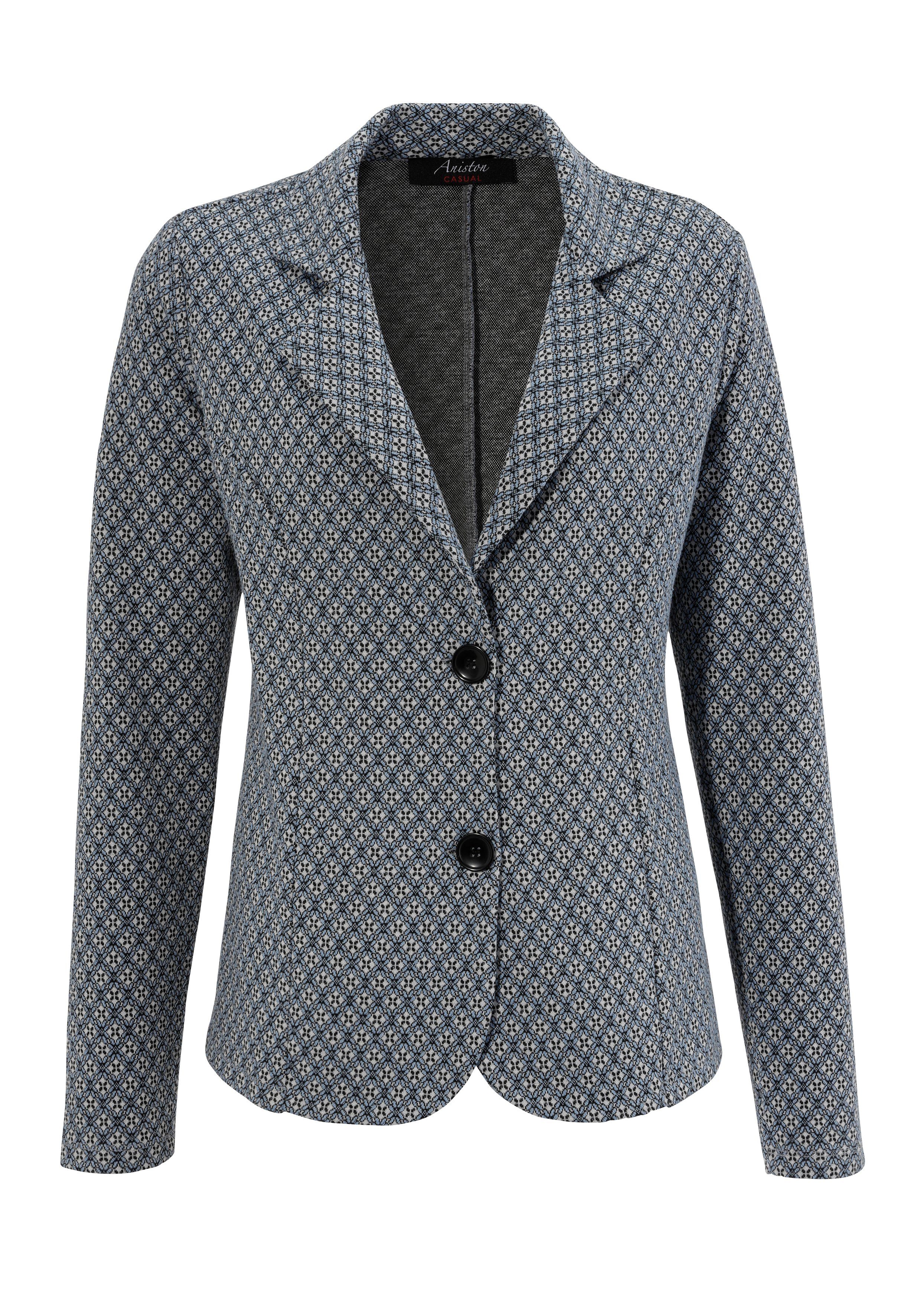 Aniston CASUAL sweat blazer in an extravagant check design