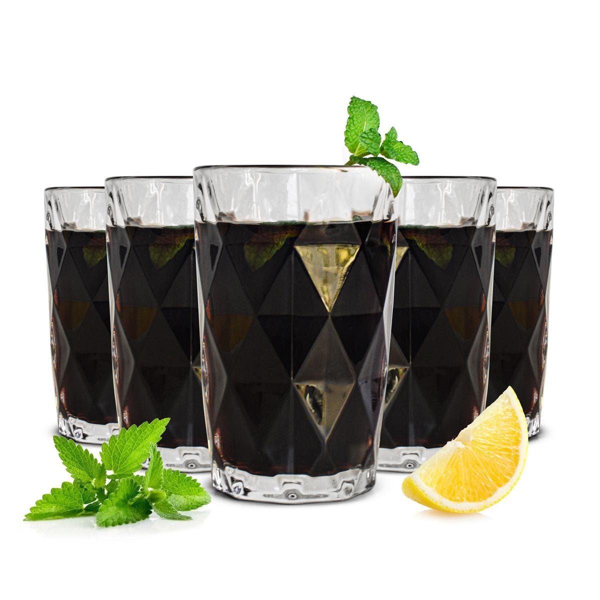 Sendez Longdrinkglas 6 Trinkgläser 350ml Saftgläser Cocktailgläser Longdrinkgläser Gabi, Glas