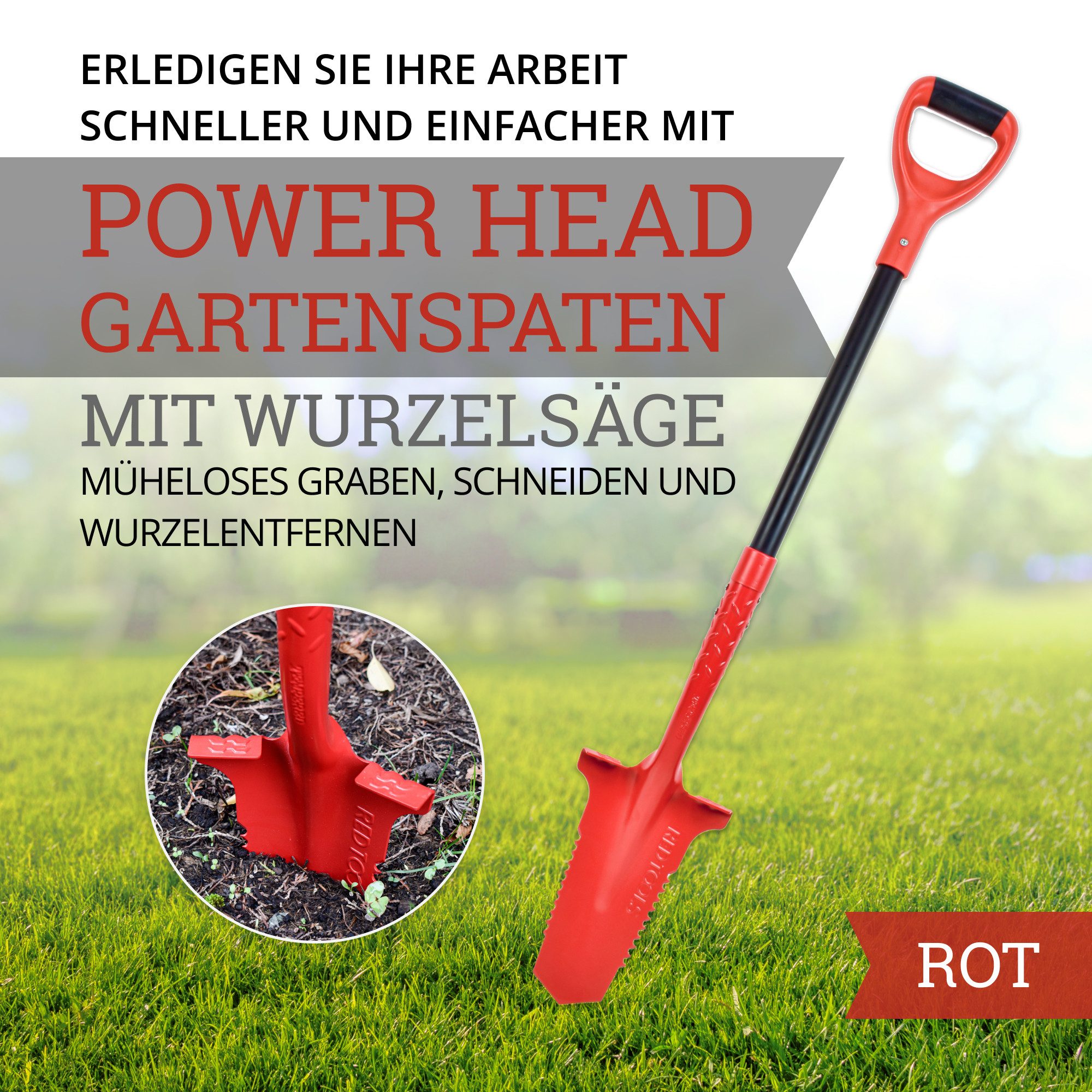 Red Tools Spaten Power Head 115cm günstig online kaufen