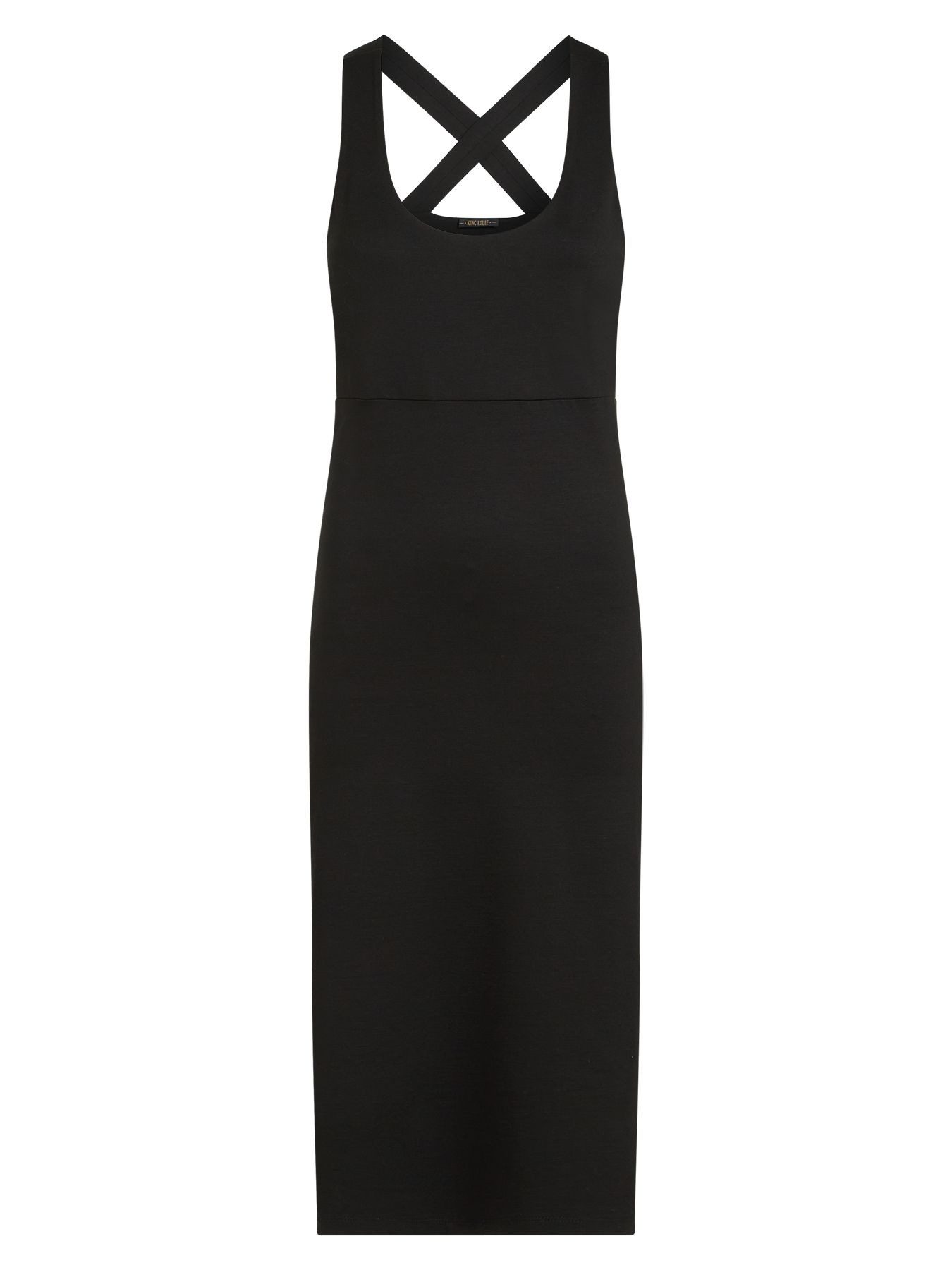 King Louie Midikleid ? Midi Kleid Damen ? ärmelloses Viskosekleid ? figurbetontes Kleid mit