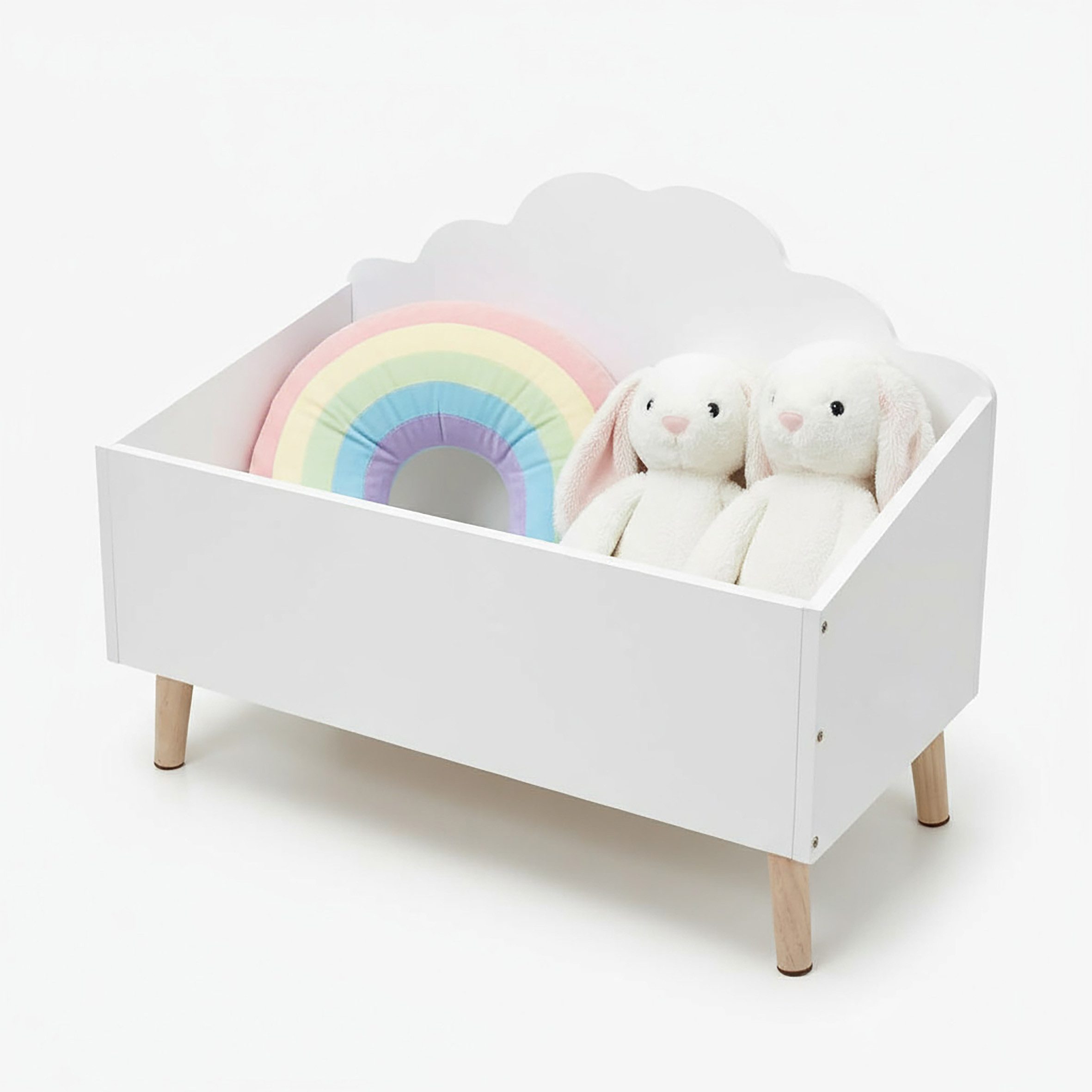 Spetebo Aufbewahrungsbox Kinder Aufbewahrungstruhe Wolke 58 x 45 cm (Anzahl, 1 St., Stück), robust und langlebig