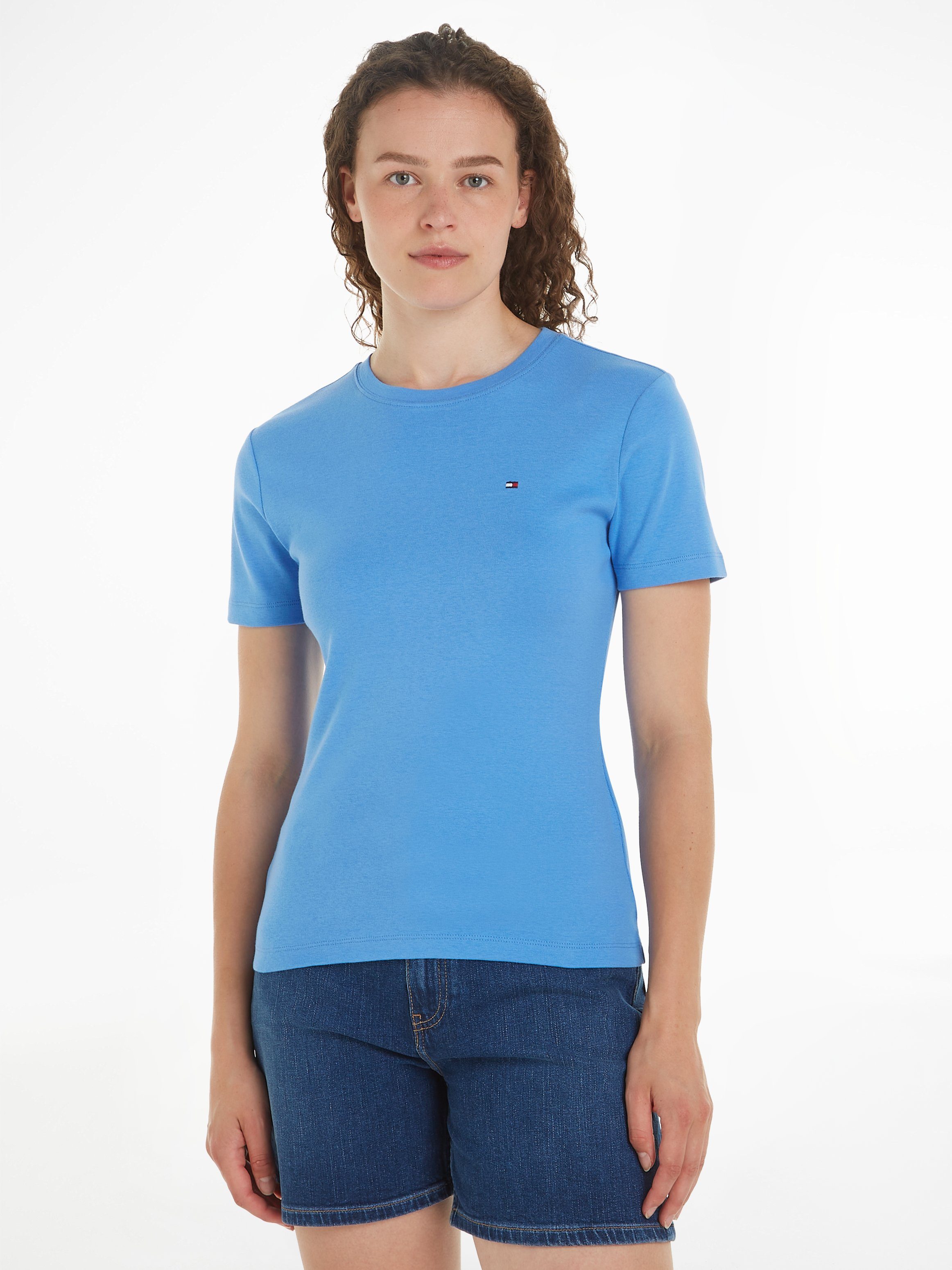 Tommy Hilfiger T-Shirt NEW SLIM CODY C-NK SS mit Logostickerei