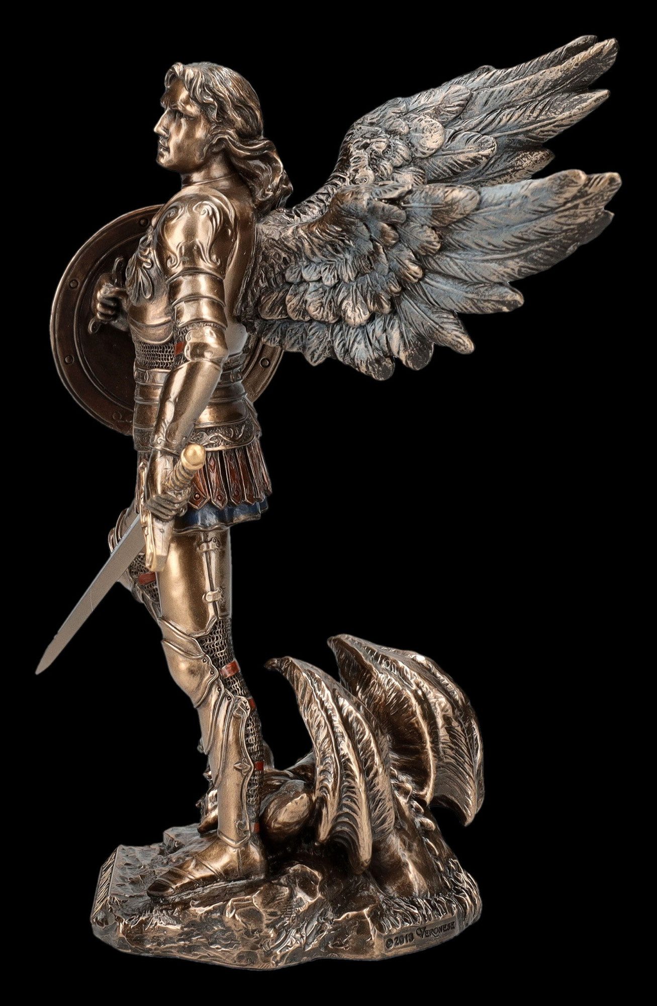 Figuren Shop GmbH Dekofigur Erzengel Michael Figur - Krieger - Veronese - Mythologie Dekofigur