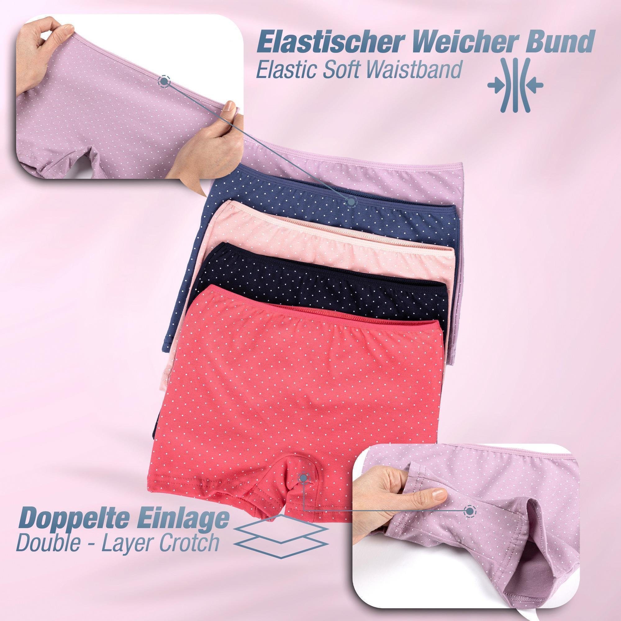 LOREZA Panty 10 Mädchen Pantys aus Baumwolle Unterwäsche - Punkte (Spar-Packung, 10-St) – Bild 4 von 5