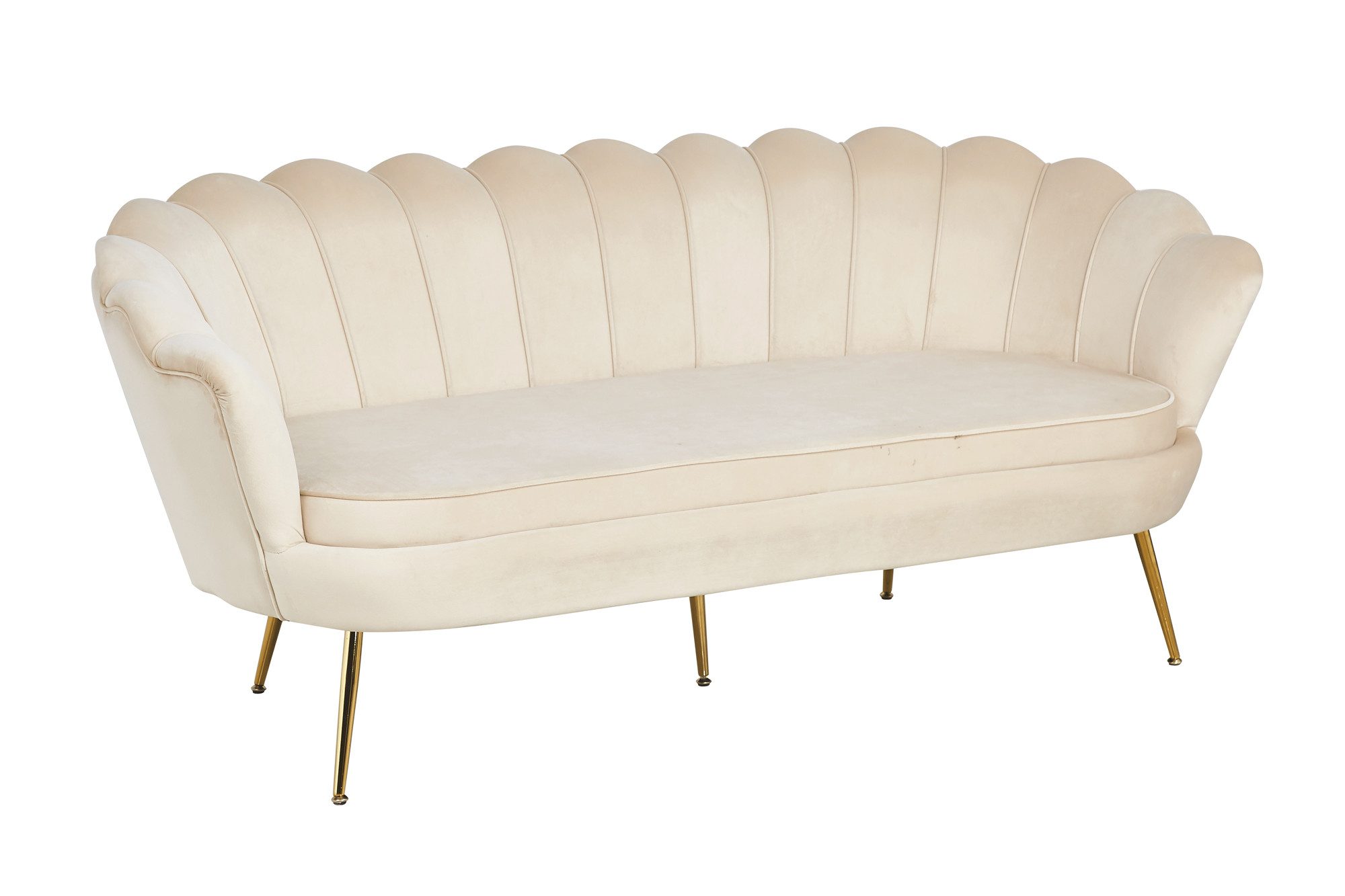 dynamic24 3-Sitzer Merichleri, Muschelsofa aus Samt günstig online kaufen