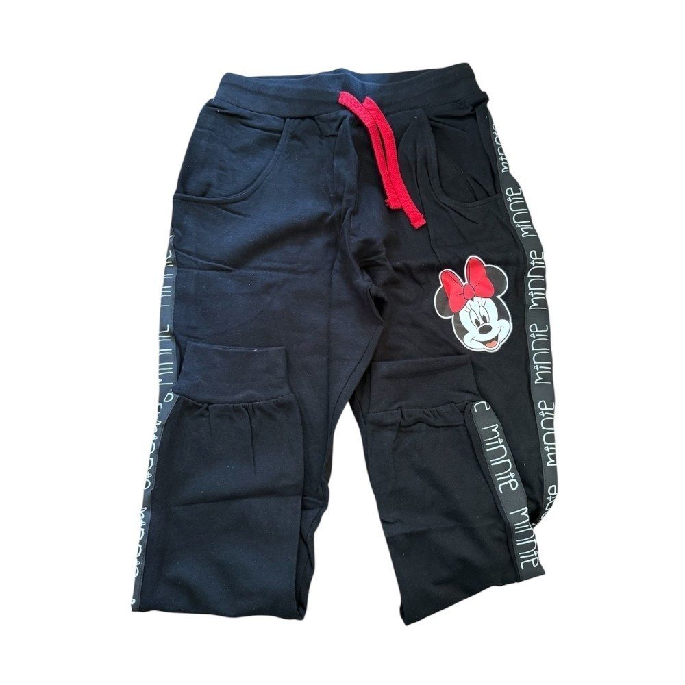 Disney Jogginghose Minnie Mouse Freizeithose für Kinder, Schwarze Jogginghose, Gr.