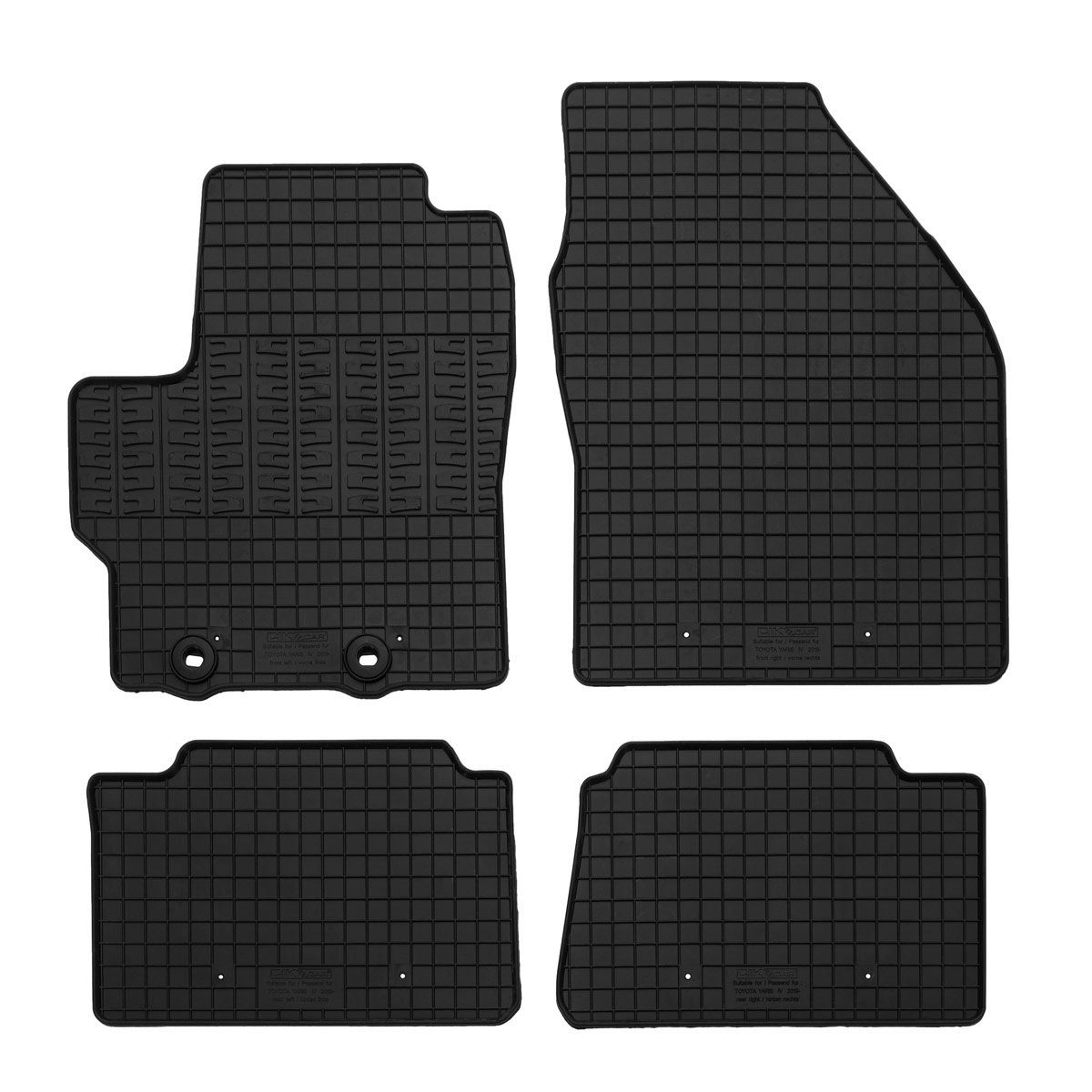 Fußmatten Gummimatten für Toyota Yaris Matte Automatten Passform Schwa