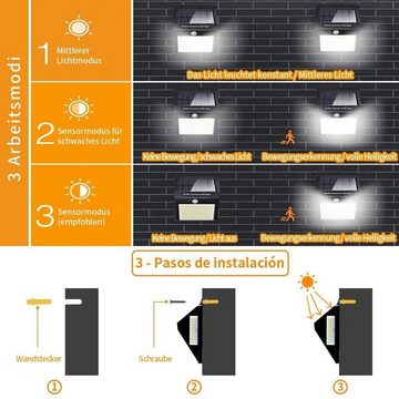 Oneid LED Solarleuchte Solarlampen für Außen (2Stück),100LED Solarleuchte Wandleuchte Garten
