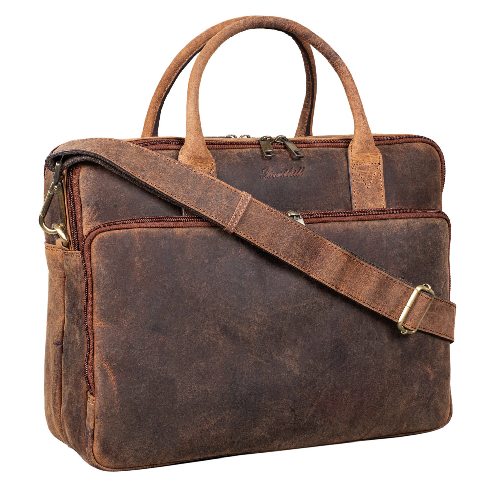 Aktentasche Echt Leder Laptoptasche Umhängetasche Herren Aktentasche