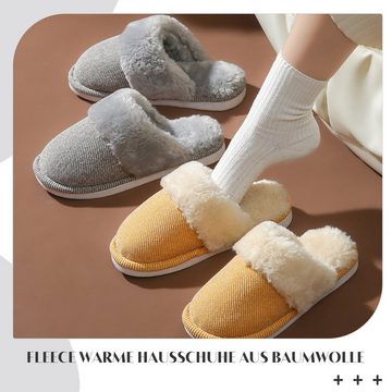 Daisred Winter Baumwolle Pantoffeln Plüsch Slippers Flache Wärme Hausschuh warm