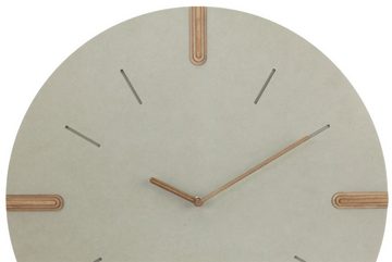 ONZENO Wanduhr THE WOODEN TOUCH. 46x46x0.9 cm (handgefertigte Design-Uhr)