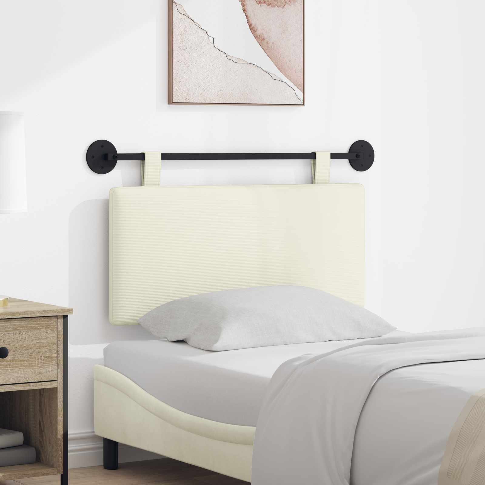 vidaXL Bett Hängendes Kopfteil Cordstoff (1-tlg)