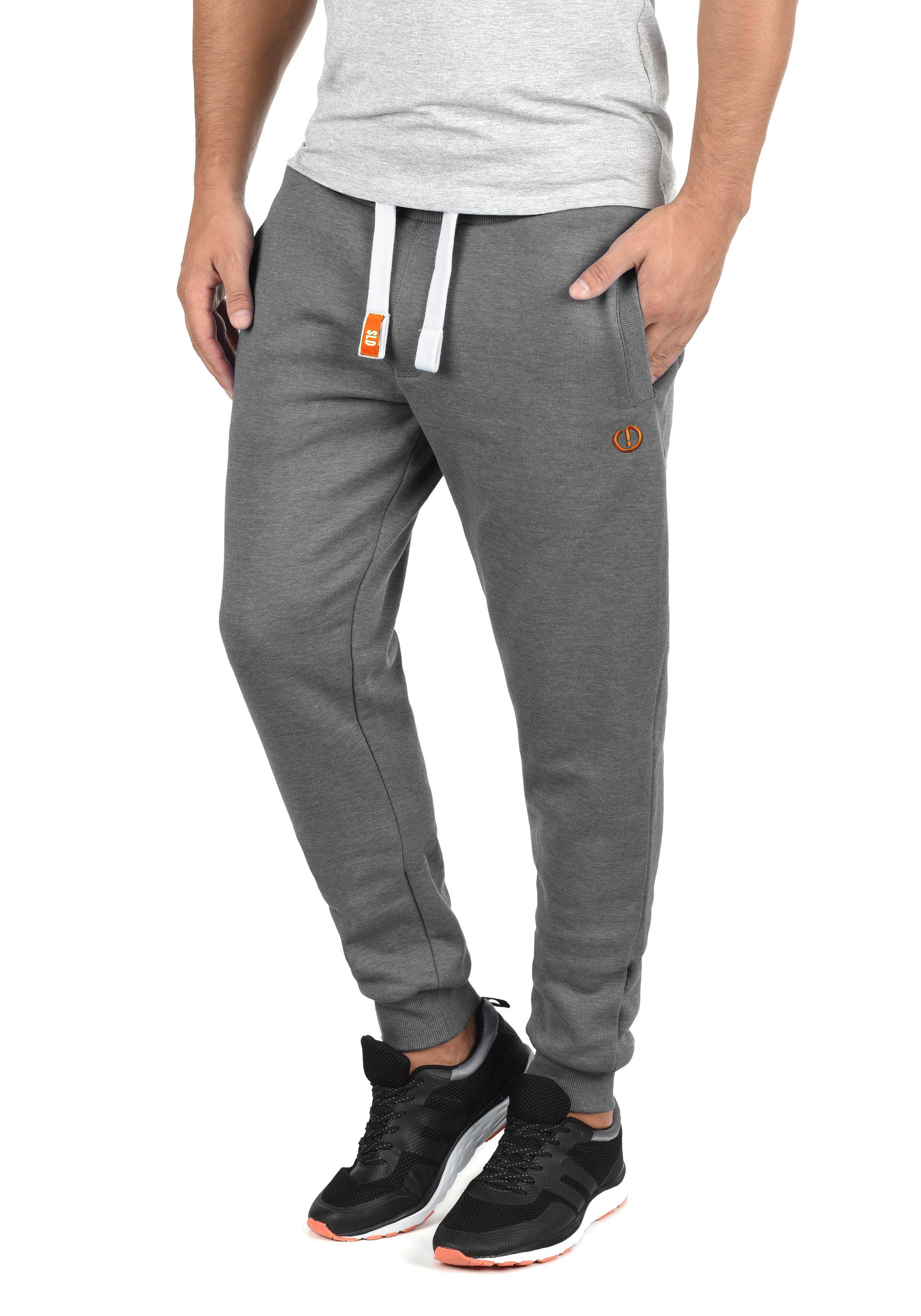 !Solid Jogginghose SDBenn Pant lange Hose mit kontrastfarbenenen Details Grey Melange (8236)