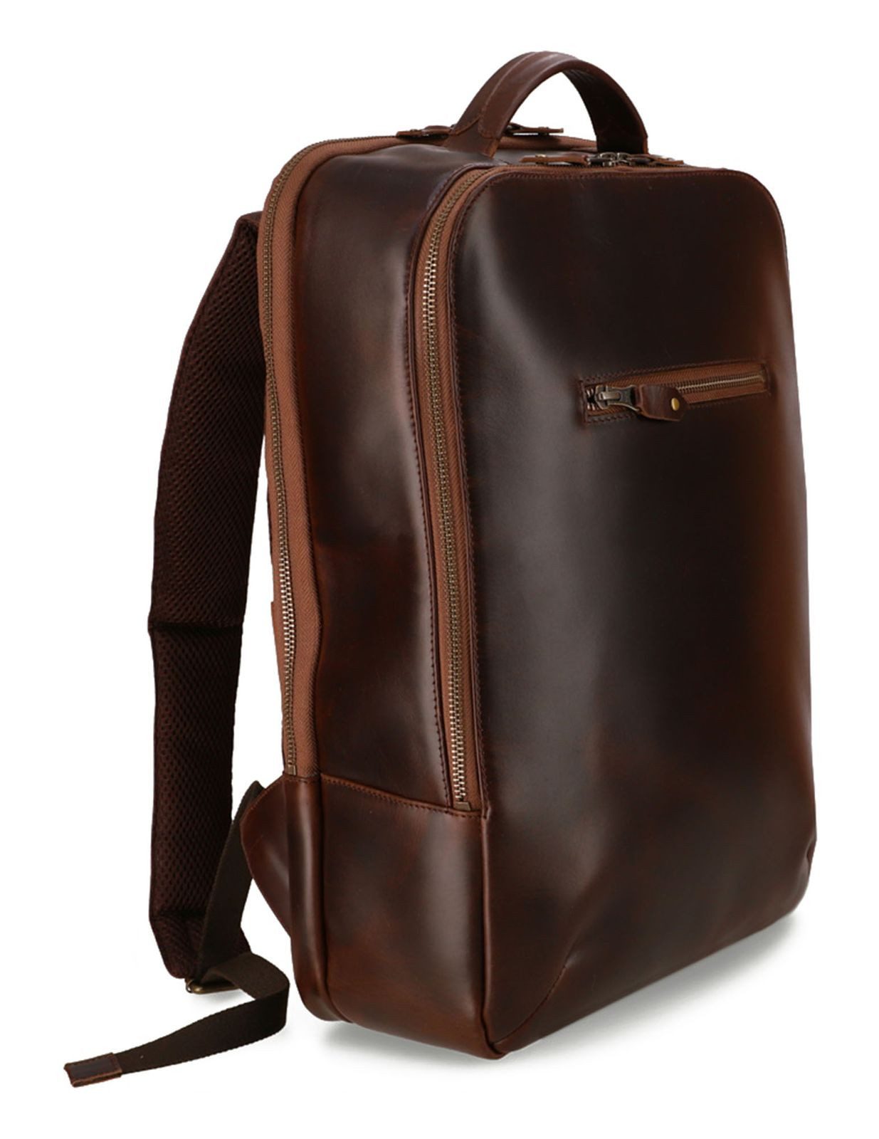 Buckle & Seam Rucksack Dots Leather Backpack, aus echtem Rindsleder