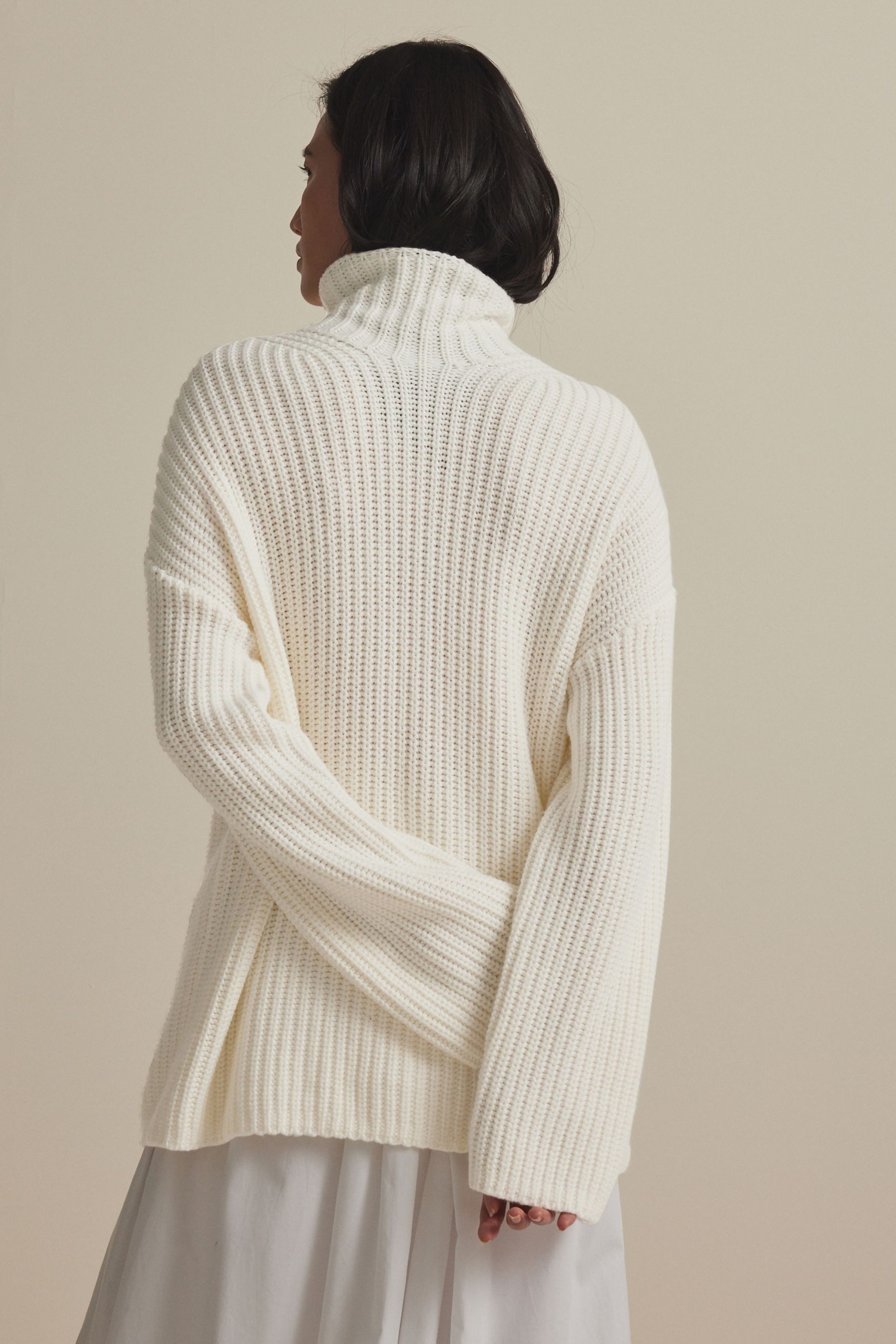 Next Longpullover Langer Strickpullover mit Rollkragen günstig online kaufen