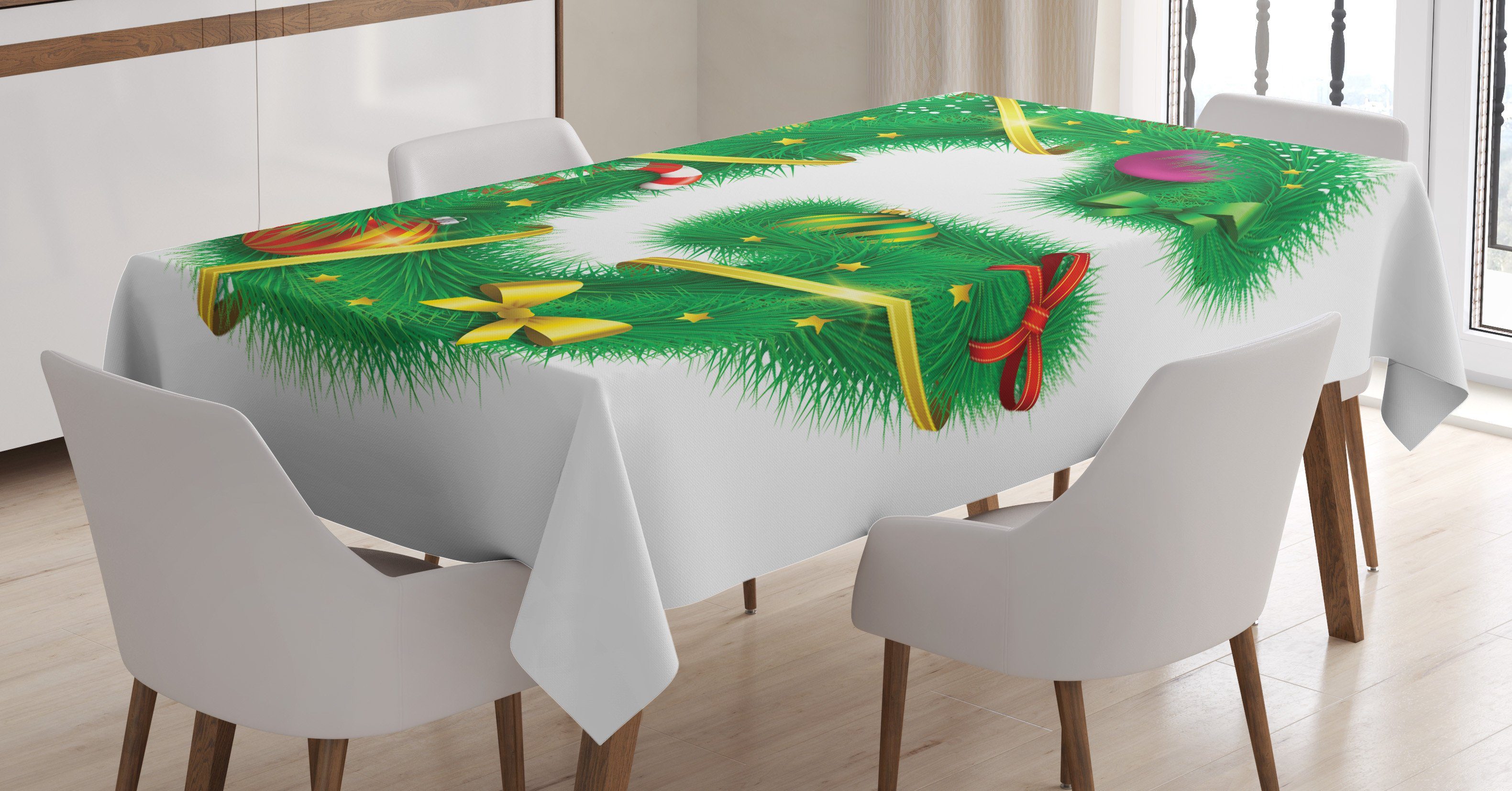Abakuhaus Tischdecke Farbfest Waschbar Für den Außen Bereich geeignet Klare Farben, Weihnachtsalphabet G Brief Motiv