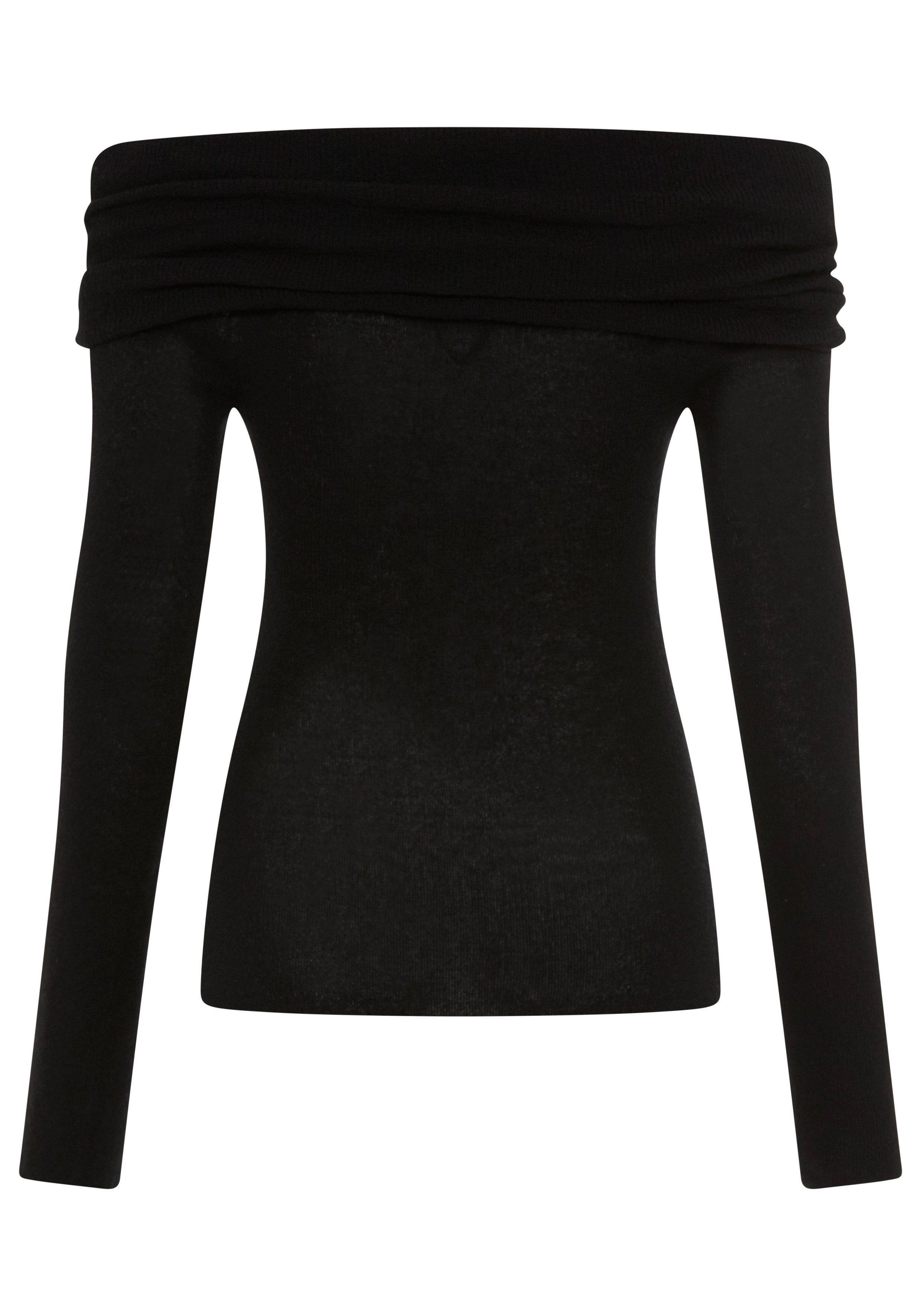 BOSS ORANGE Carmenpullover Falmon Premium Damenmode schulterfrei mit umgeschlagenem Ausschnitt