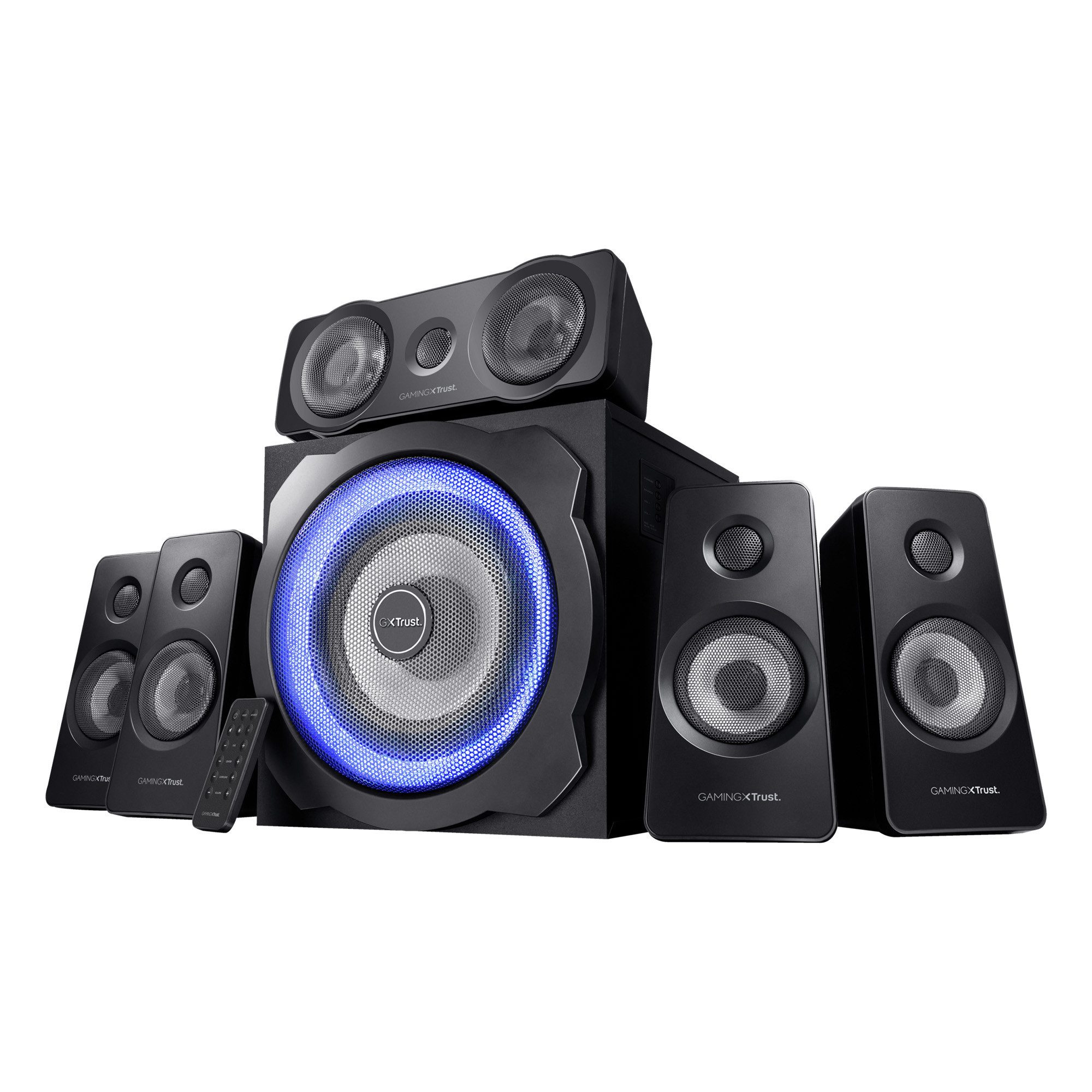 Trust GXT 658 Tytan 5.1 Surround Gaming Lautsprecher Soundsystem für PC 5.1 Lautsprecher System (90 W)