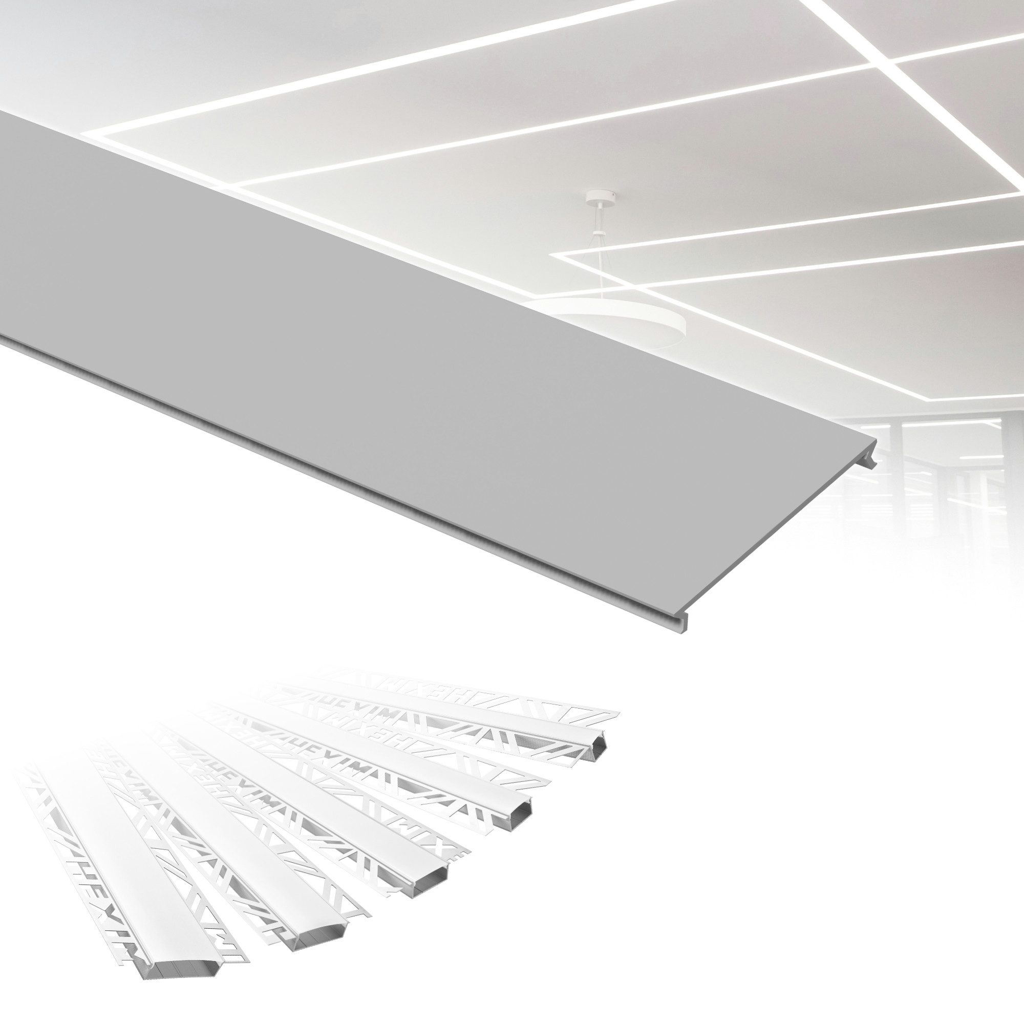 Hexim LED-Stripe-Profil 2m Trockenbauprofil Alu LED günstig online kaufen