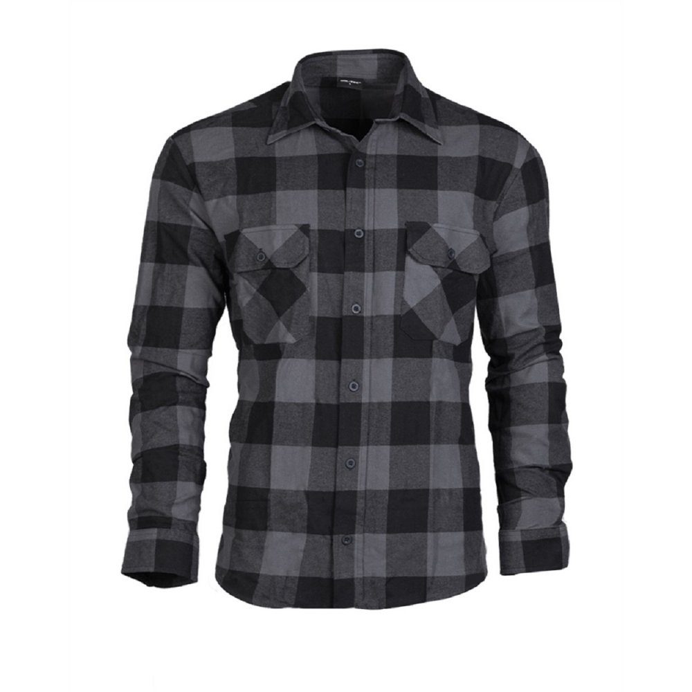 Mil-Tec Karohemd HOLZFÄLLERHEMD LEICHT SCHWARZ/GRAU - günstig online kaufen