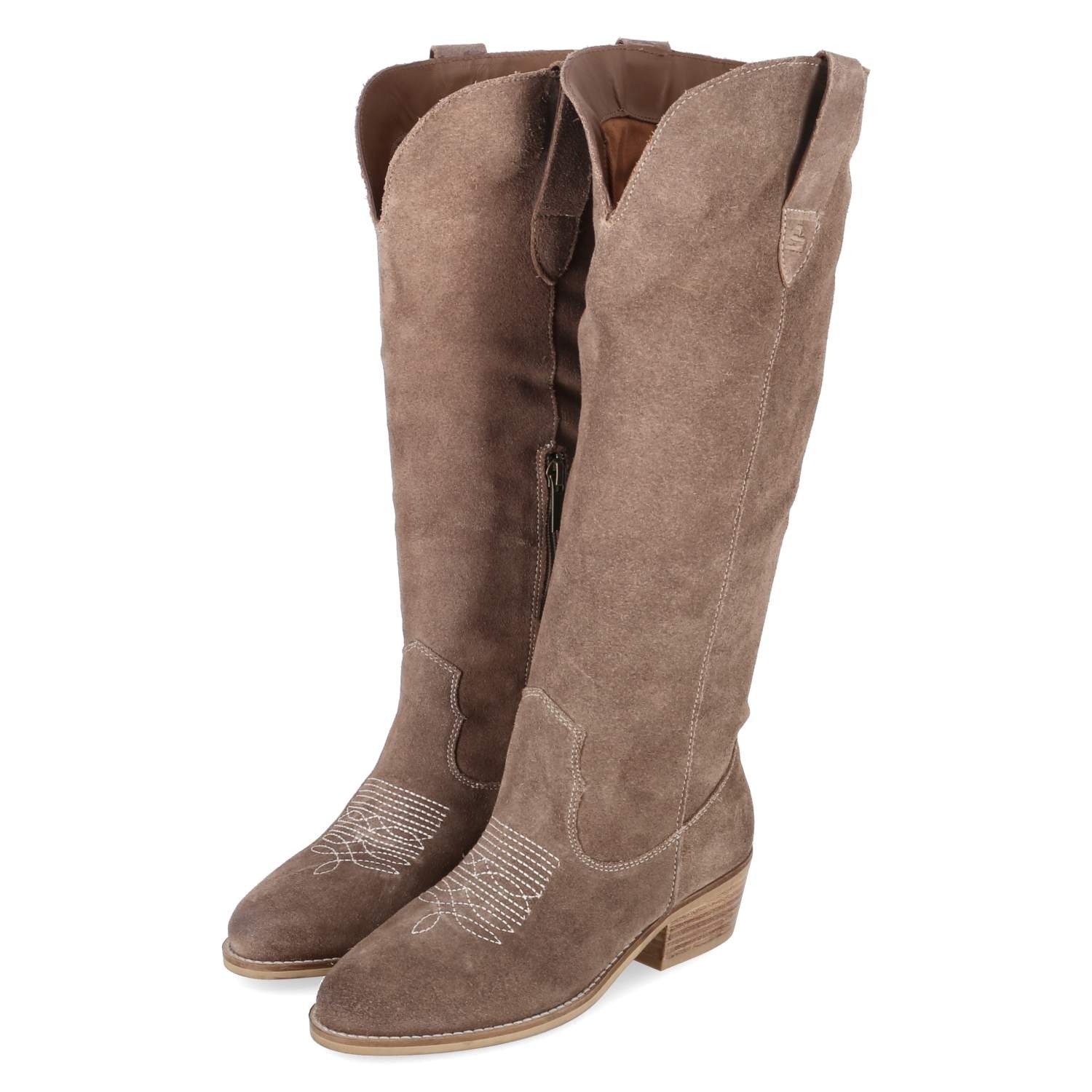 Bullboxer Bullboxer Cowboystiefel 6NU0251201 3800 Damen Leder beige Stiefel
