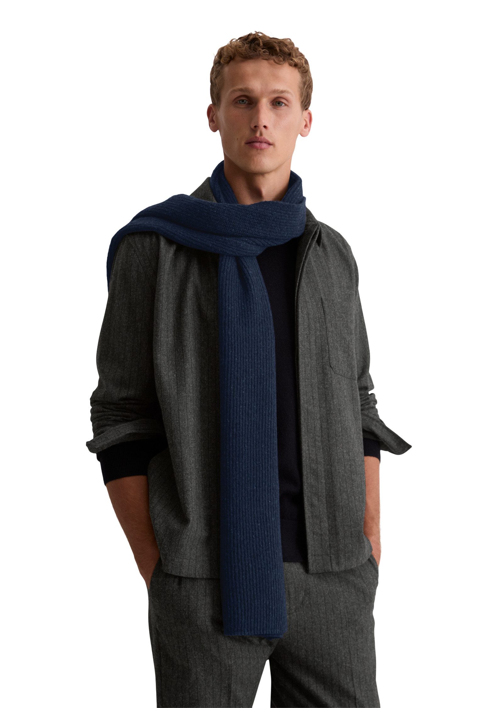 Marc O'Polo Strickschal aus recyceltem Schafwolle-Mix