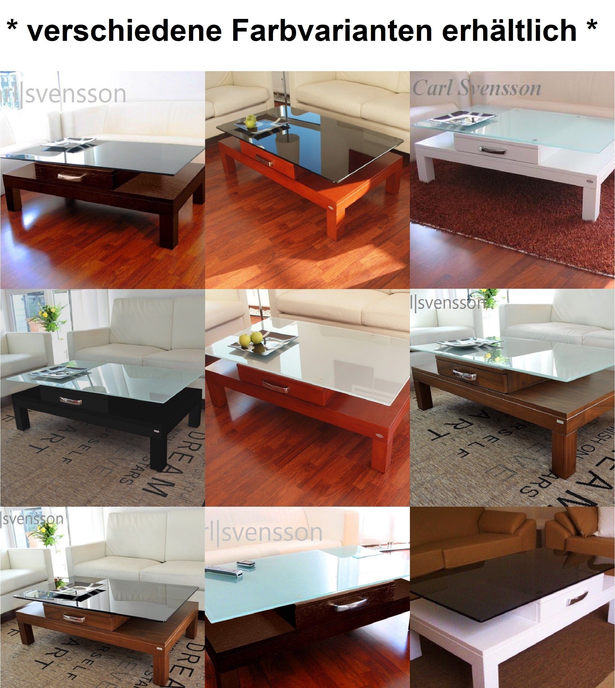 Tisch / / Walnuss carl Svensson V-470H svensson Milchglas mit Milchglas Carl Wenge Design Couchtisch Walnuss