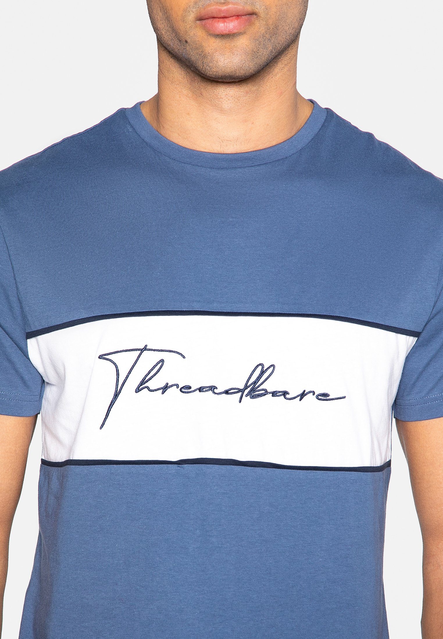 T-Shirt Blau Threadbare Harvie