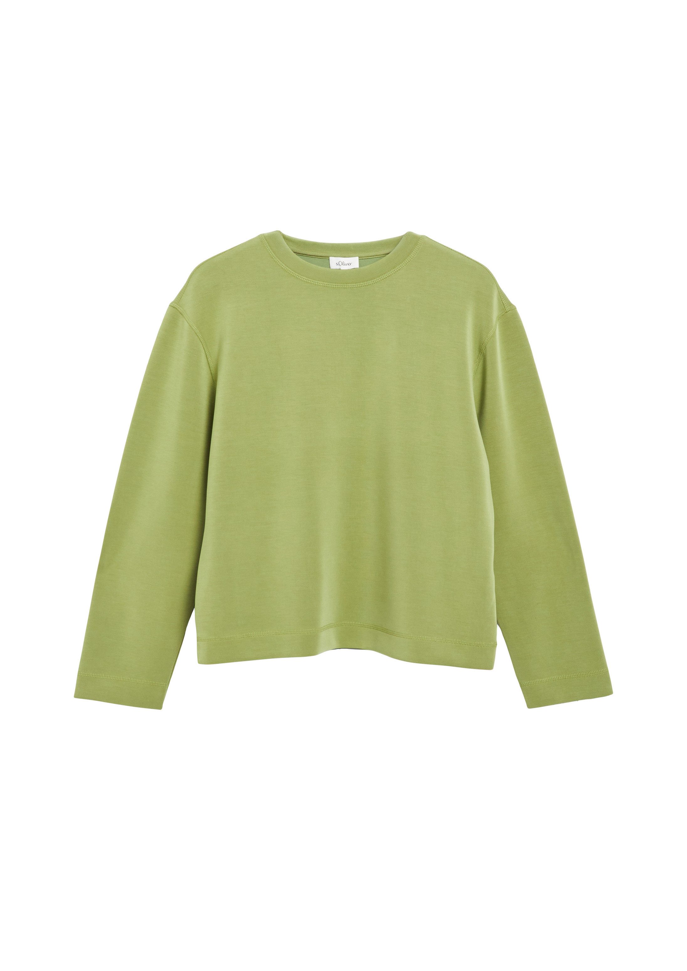 s.Oliver Sweatshirt Sweatshirt Scuba-Sweatshirt mit weitem Arm – Bild 2 von 5