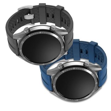 kwmobile Uhrenarmband 2x Sportarmband für Huawei Watch GT (46mm), Armband TPU Silikon Set Fitnesstracker