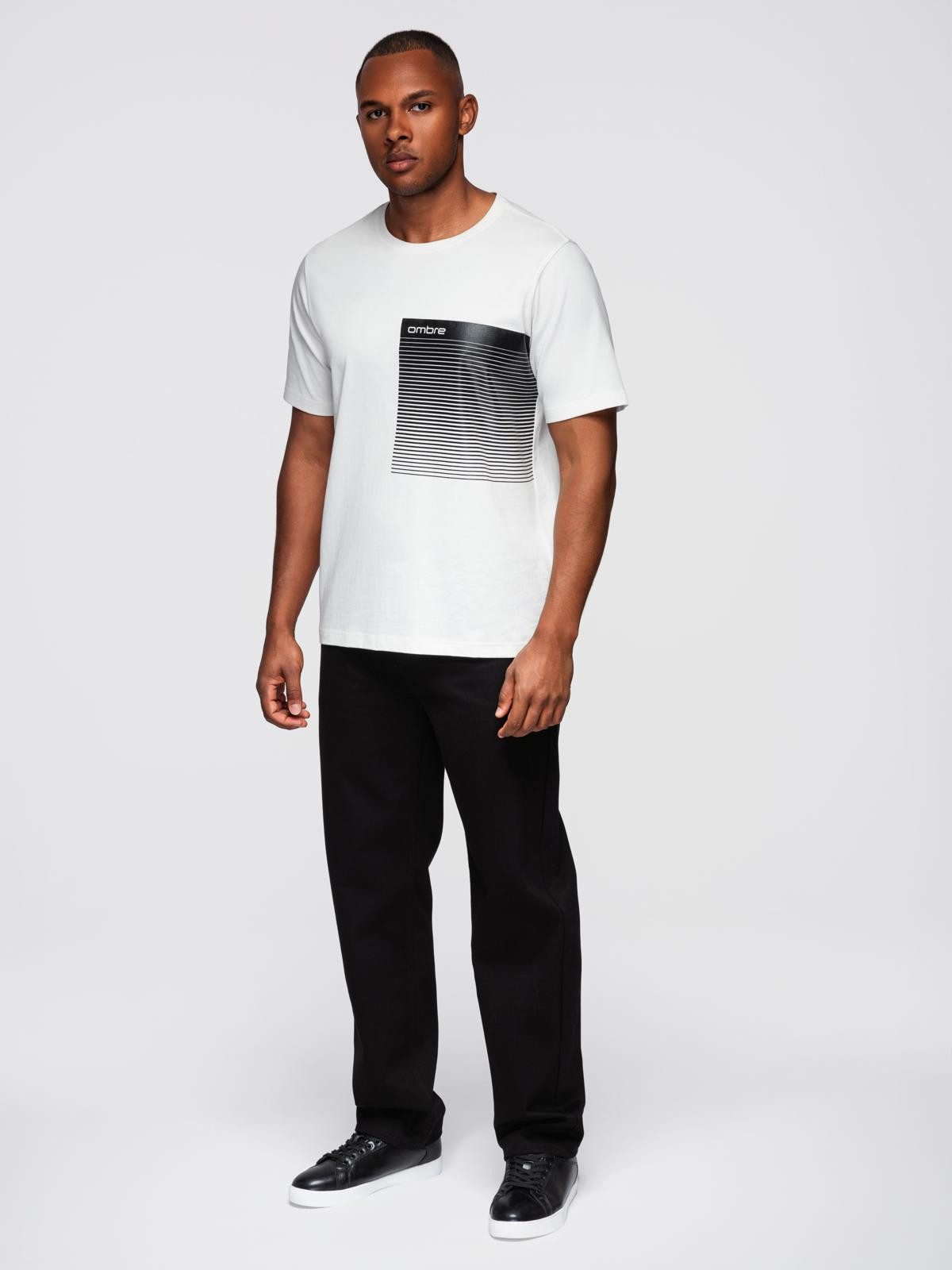 OMBRE Print-Shirt T-Shirt aus Baumwolle mit grafischem Print