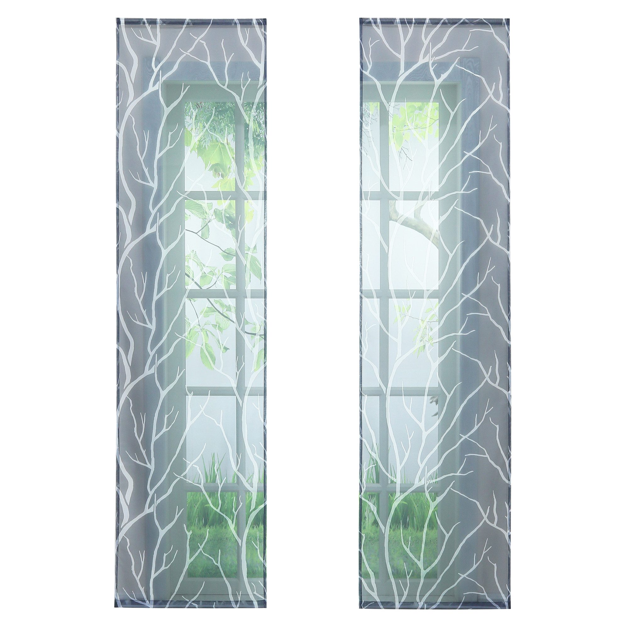 Joyswahl Schiebegardine Tatjane (2 St), Klettband, halbtransparent, Flächen günstig online kaufen