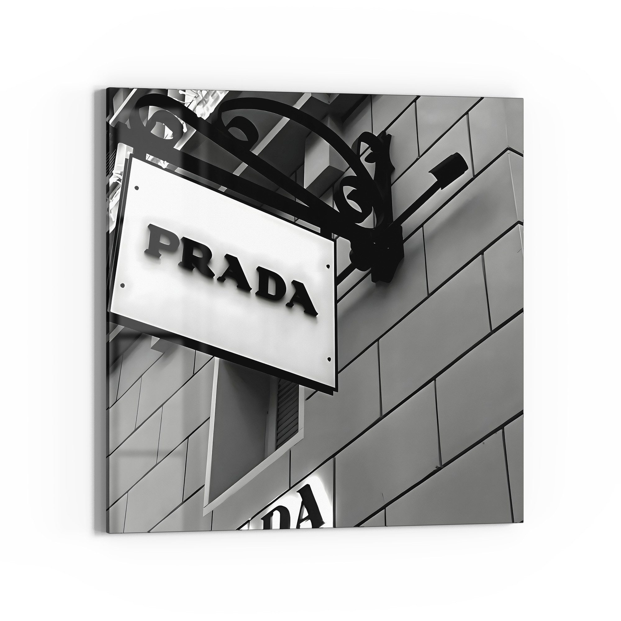 DEQOART Glasbild 'Prada Monochrome', 'Prada Monochrome', günstig online kaufen