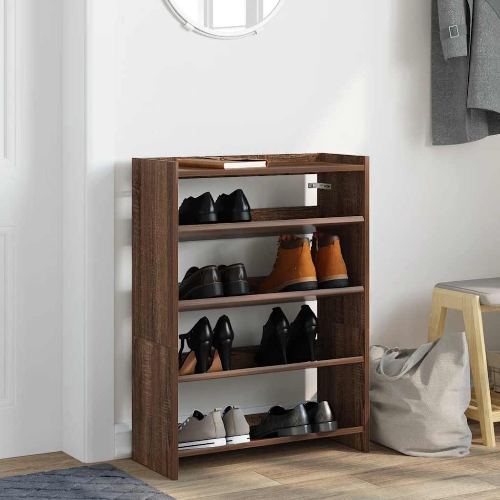 vidaXL Schuhregal Schuhregal Braun Eichen-Optik 60x25x81 günstig online kaufen