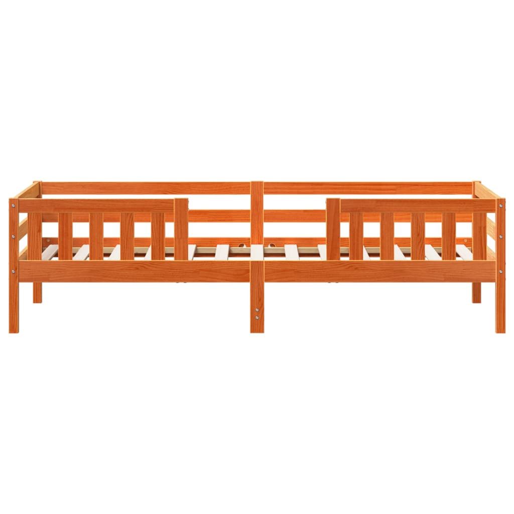 vidaXL Bett Massivholzbett ohne Matratze Wachsbraun günstig online kaufen
