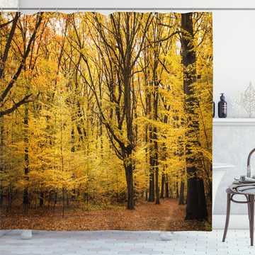 Abakuhaus Duschvorhang Moderner Digitaldruck mit 12 Haken auf Stoff Wasser Resistent Breite 175 cm, Höhe 180 cm, Wald Herbst in der Natur Theme