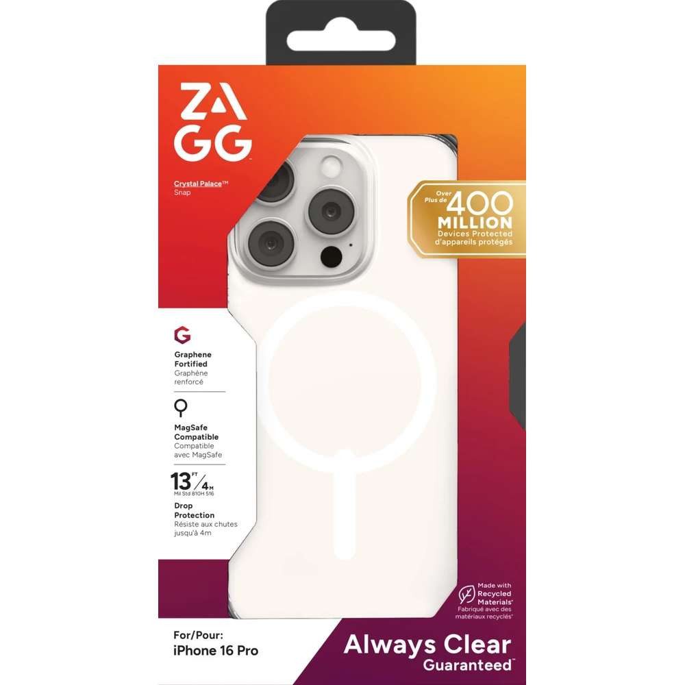 ZAGG Handyhülle ZAGG Case für Apple iPhone 16 Pro Crystal Palace Snap clear