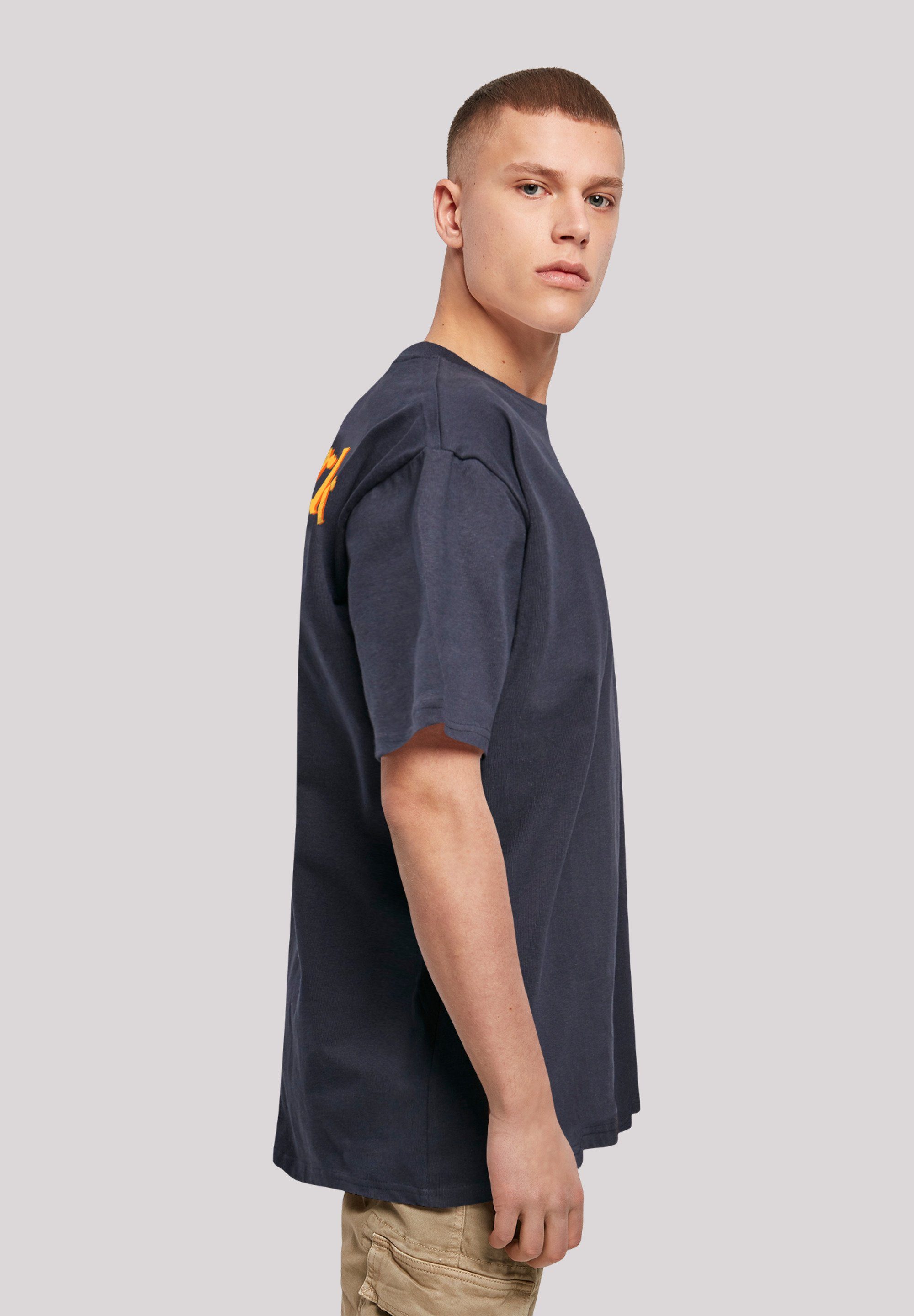 F4NT4STIC T-Shirt New York Print OVERSIZE navy TEE Orange