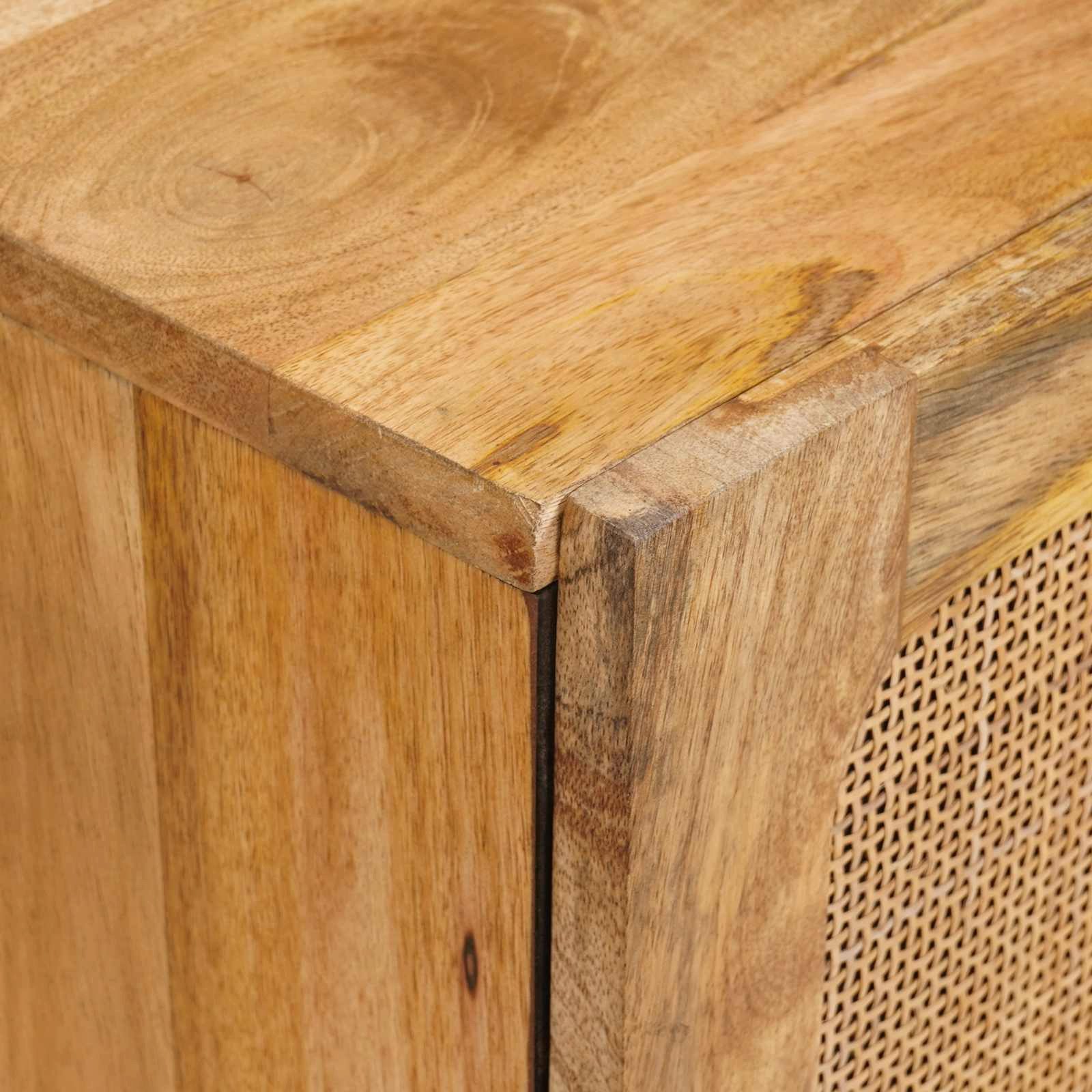 vidaXL Sideboard 180 x 33 x 75 cm Sideboard Braun Massivholz Mango