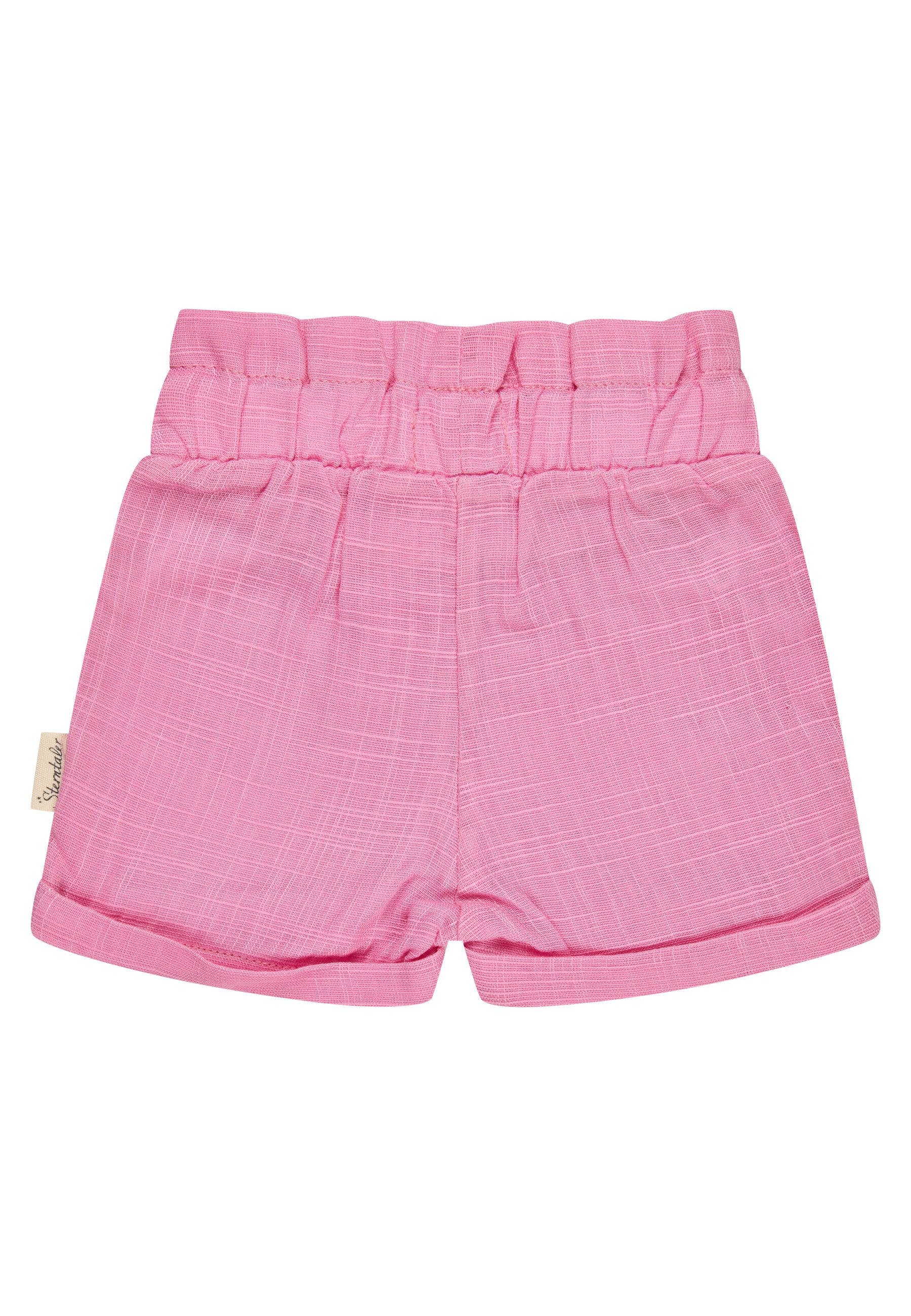 Sterntaler® Shorts Shorts Leinenoptik (1-tlg) Shorts, leichte Leinenoptik, elastisches Bündchen, Schleife vorn – Bild 2 von 5