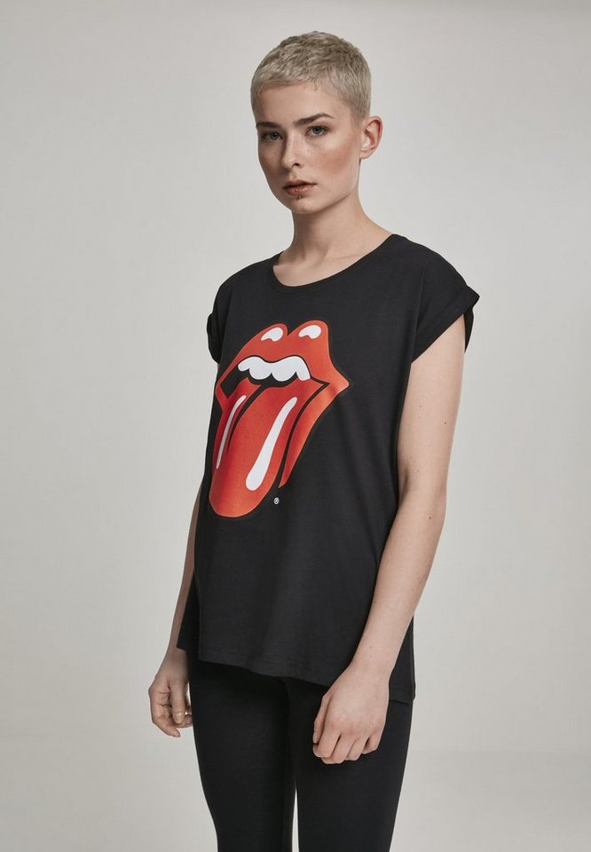 Merchcode Kurzarmshirt Damen Ladies Rolling Stones Tongue Tee (1-tlg), Merchcode  Ladies