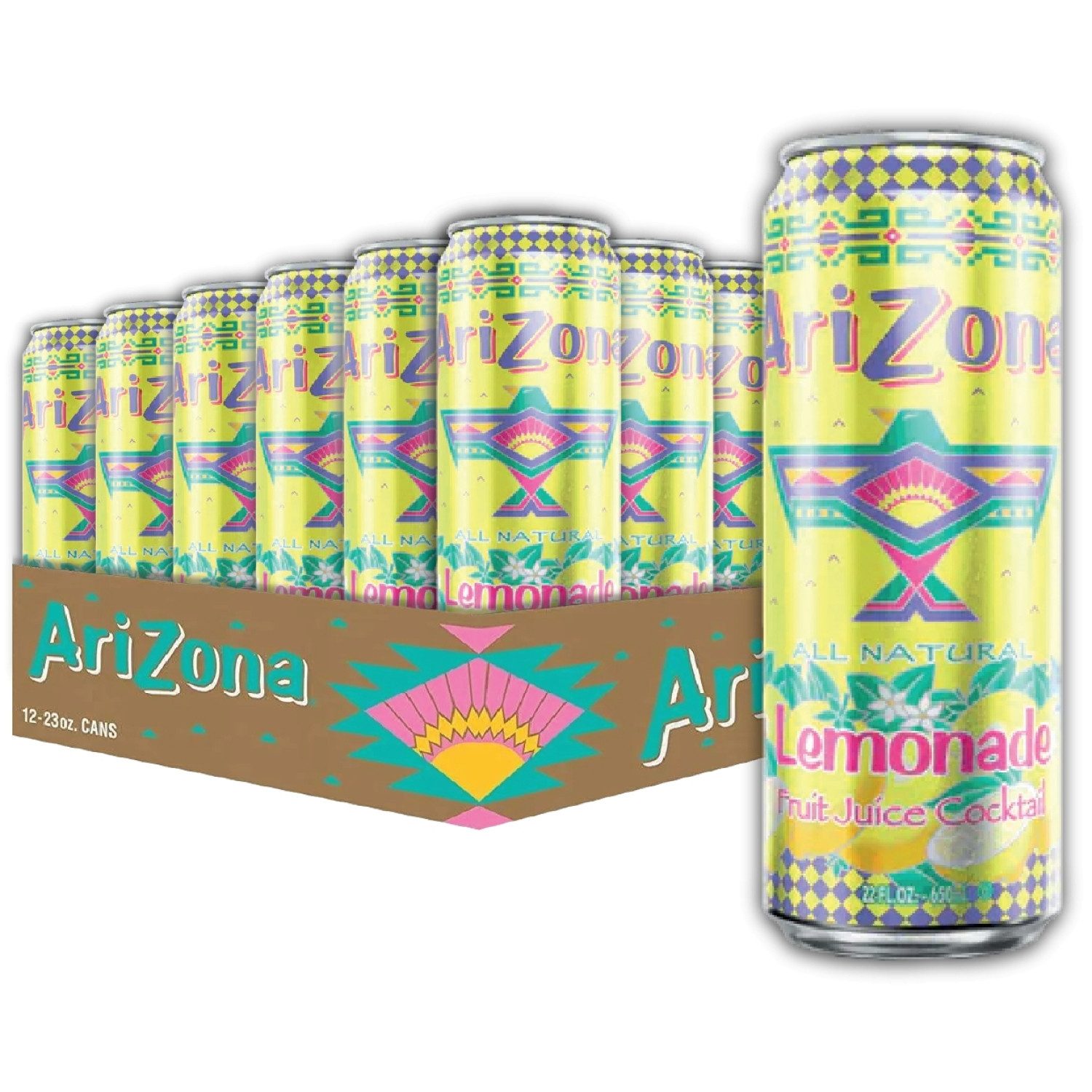 AriZona Softgetränk Zitronenlimonade, 24 x 650 ml, mit DPG Pfand
