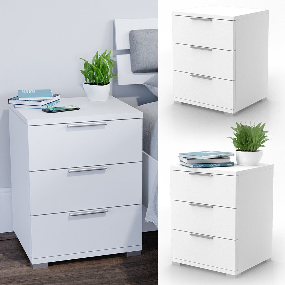 Vicco Nachtschrank Florenz, Weiß, 46.2 x günstig online kaufen