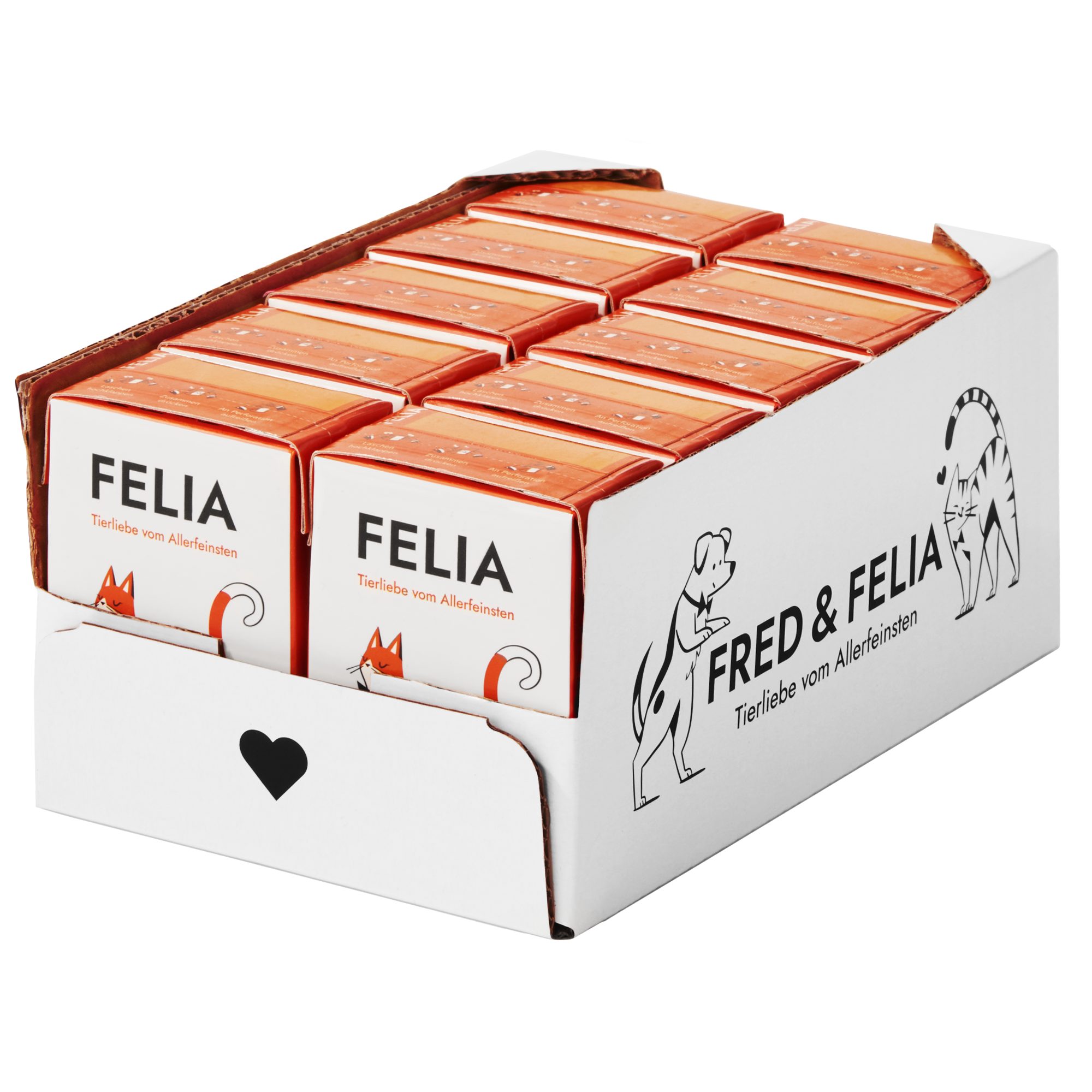 FRED & FELIA FELIA Pute (10er Pack), Nassfutter für: Katze, Hoher Fleischanteil, Monoprotein, getreidefrei