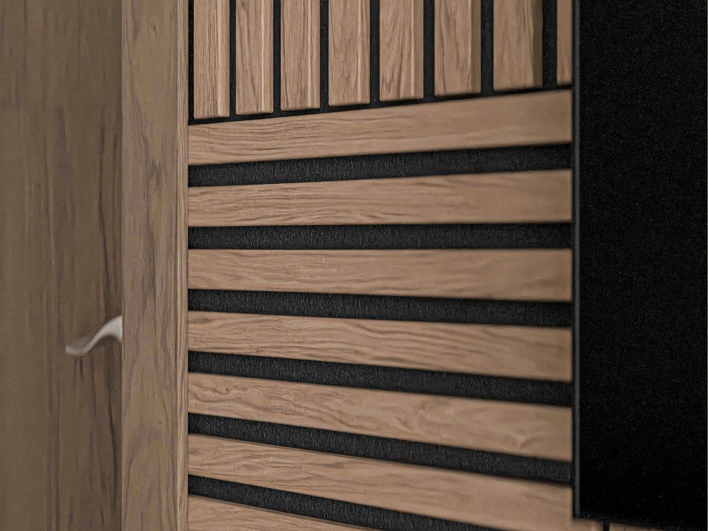 Timefloor Wandpaneel Timefloor Akustikpaneel Dekor-Wandpaneele Quadrado Walnut Oak geölt, BxL: 60x60 cm