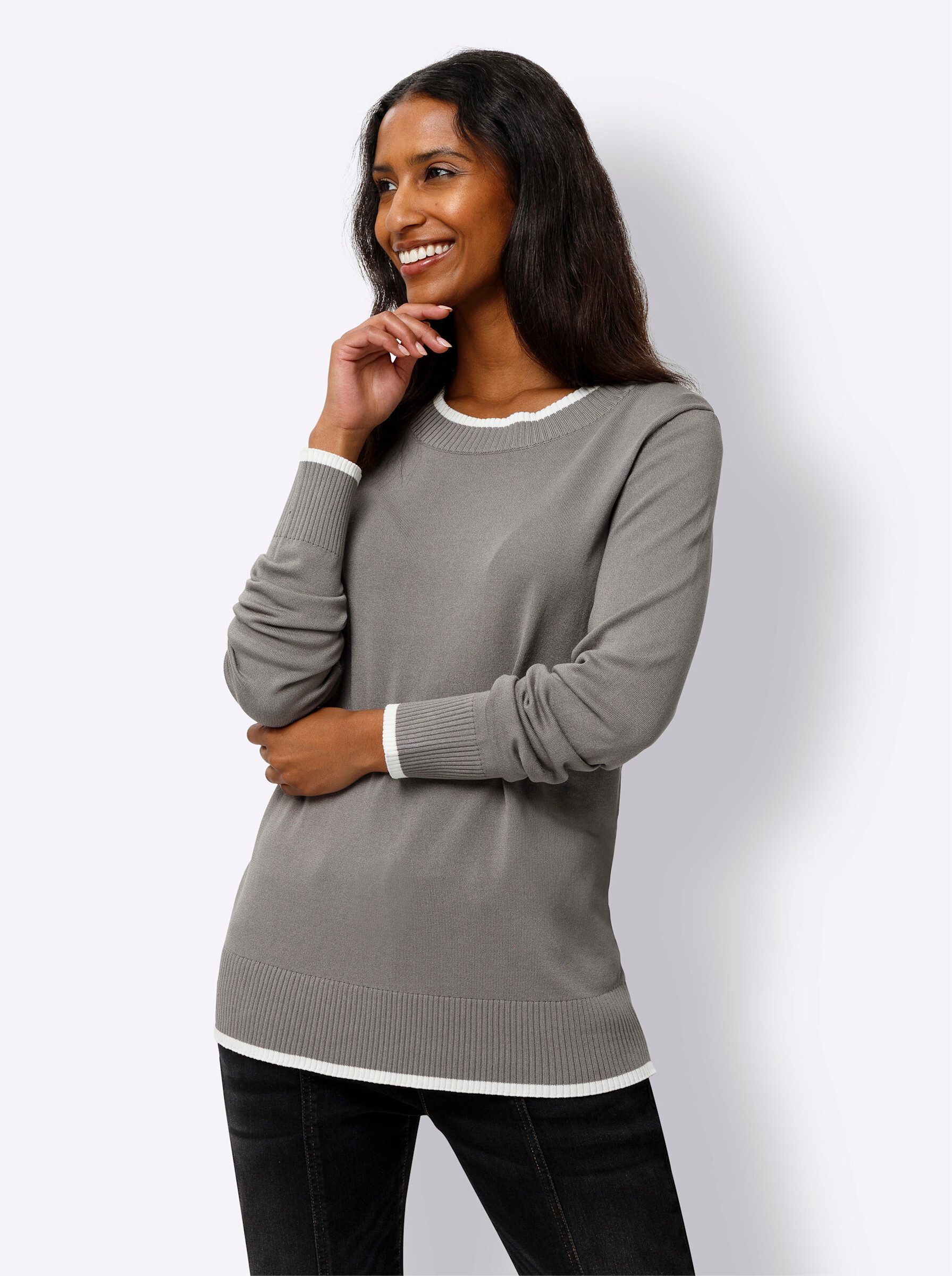 heine Strickpullover Pullover Langarm Feinstrick