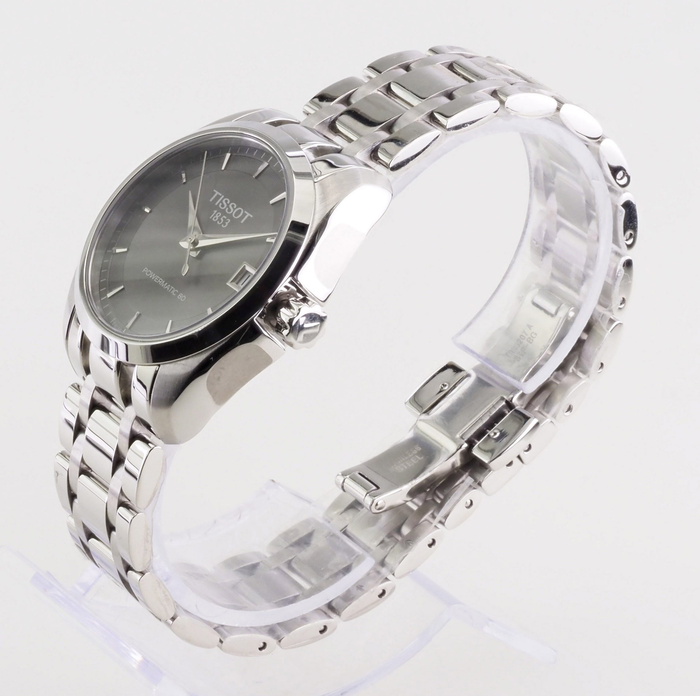 Tissot Automatikuhr schweizer Damen Uhr 33 mm Ø T0352071106100 Powermatic 80, Saphirglas, Glasboden