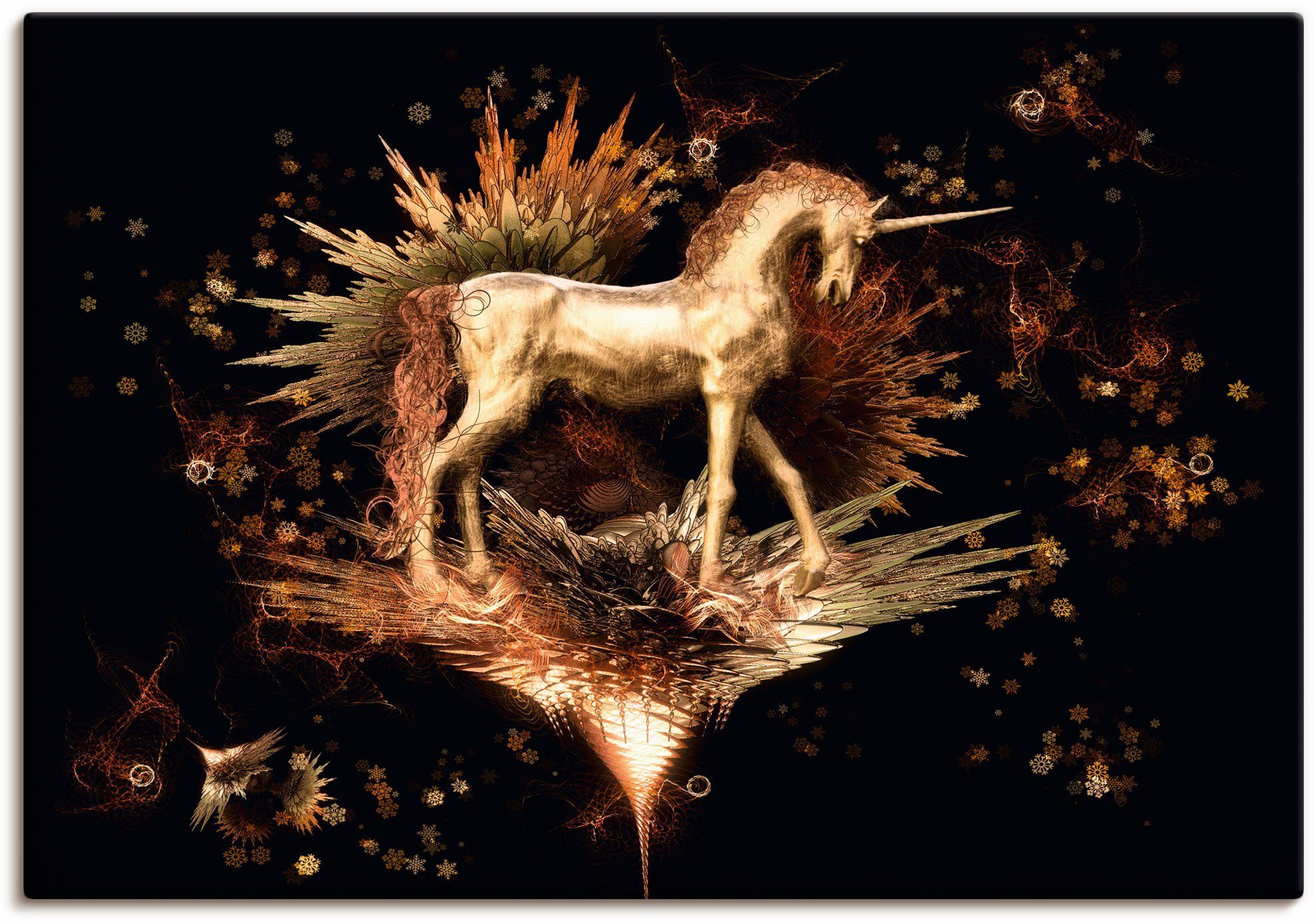 Artland Wandbild Magisches Sternhorn, Animal (1 Größen St), oder Leinwandbild, Wandaufkleber versch. in Fantasy Poster Alubild, als
